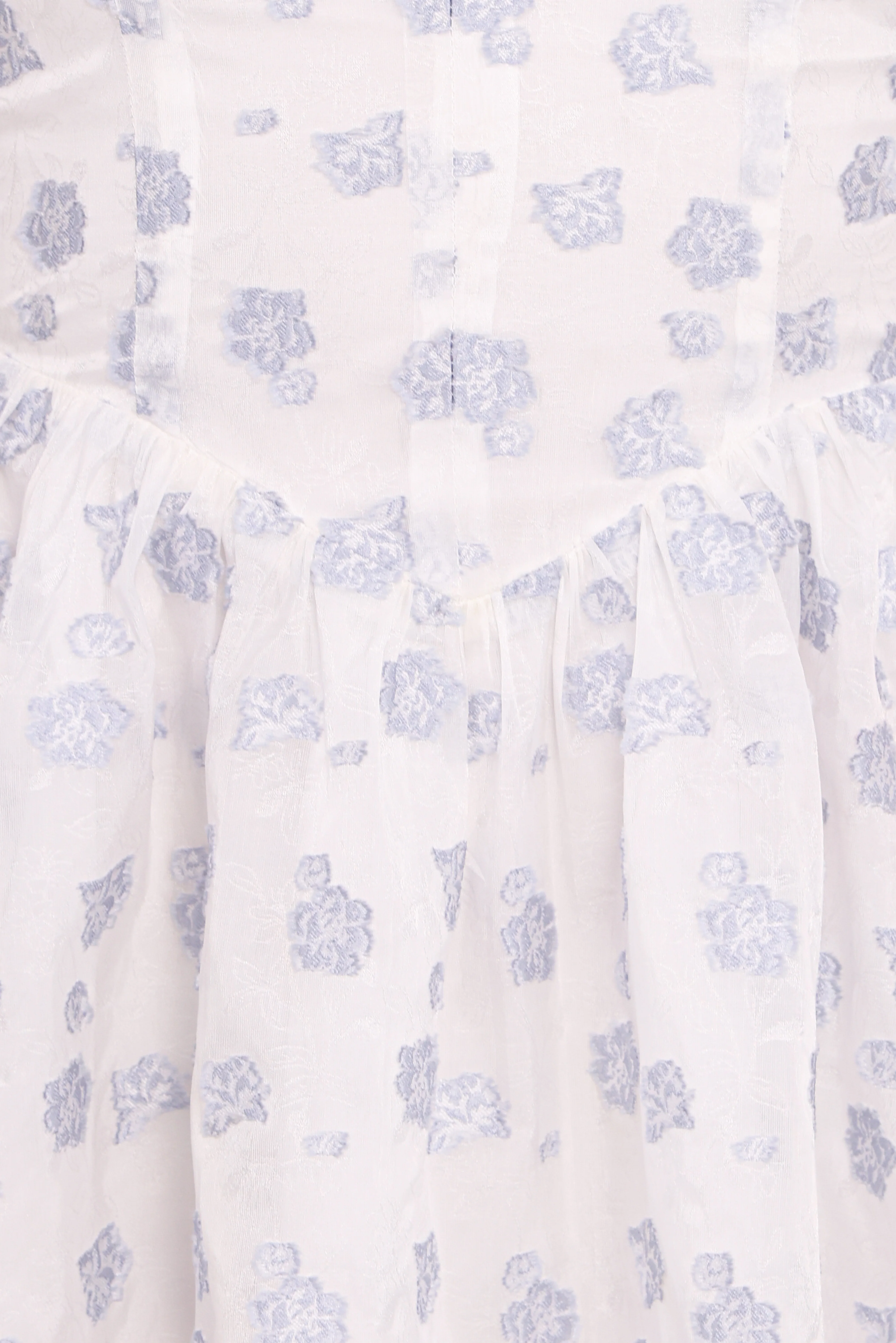 Arianne Mini Dress - White/Blue Floral