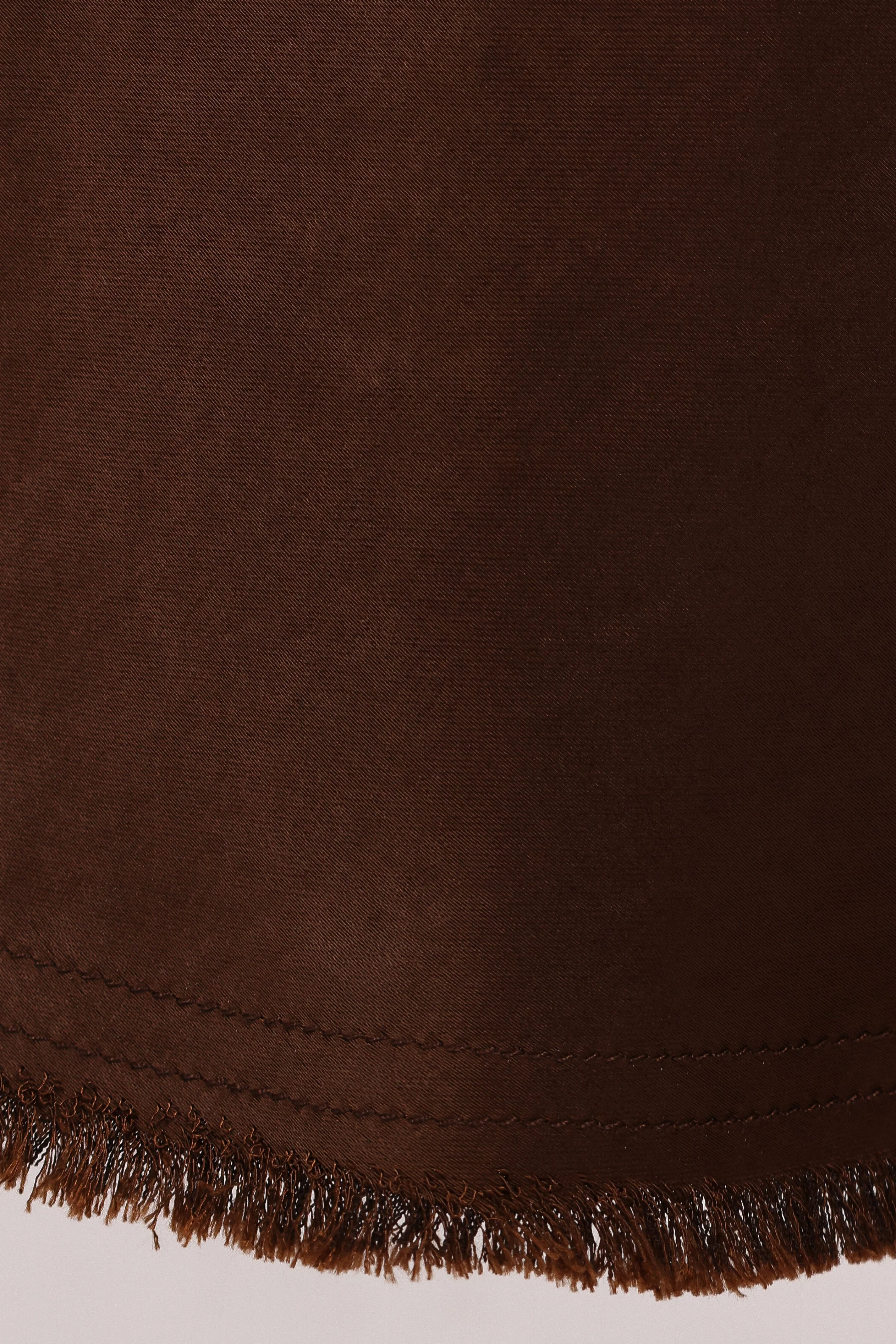 Kora Midi Skirt - Brown