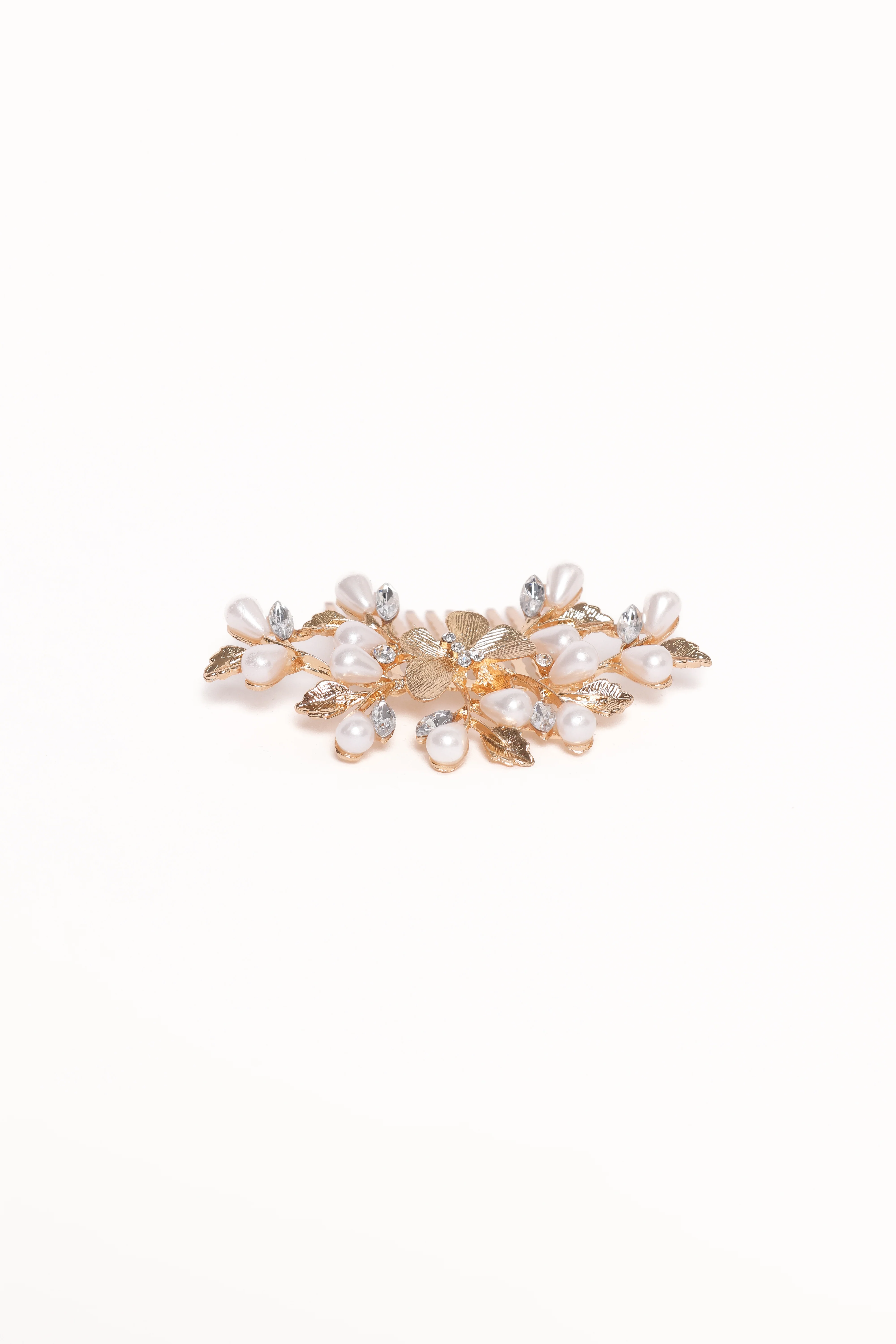 Madelaine Hair Comb - Gold/Pearl