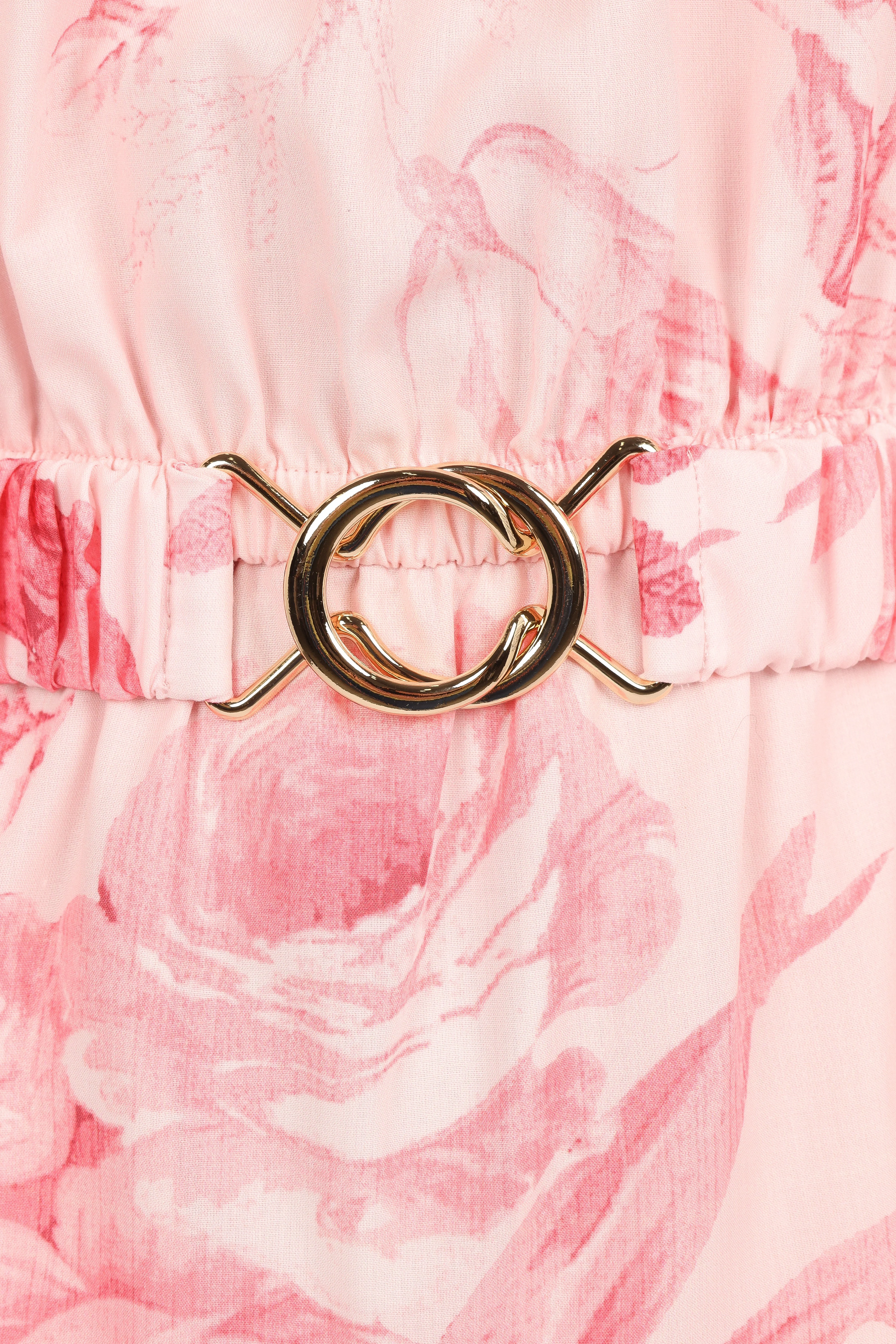 Sharine Long Sleeve Dress - Pink Floral