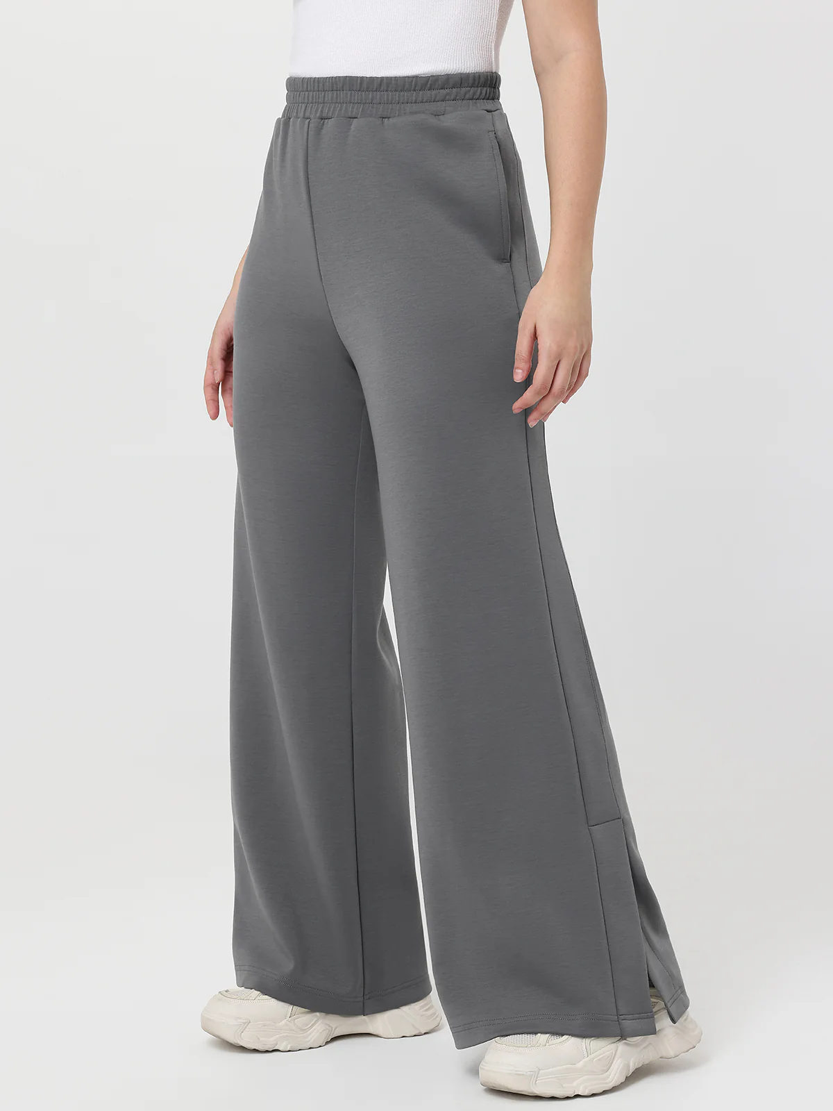 High-Rise Wide Leg Track Pants