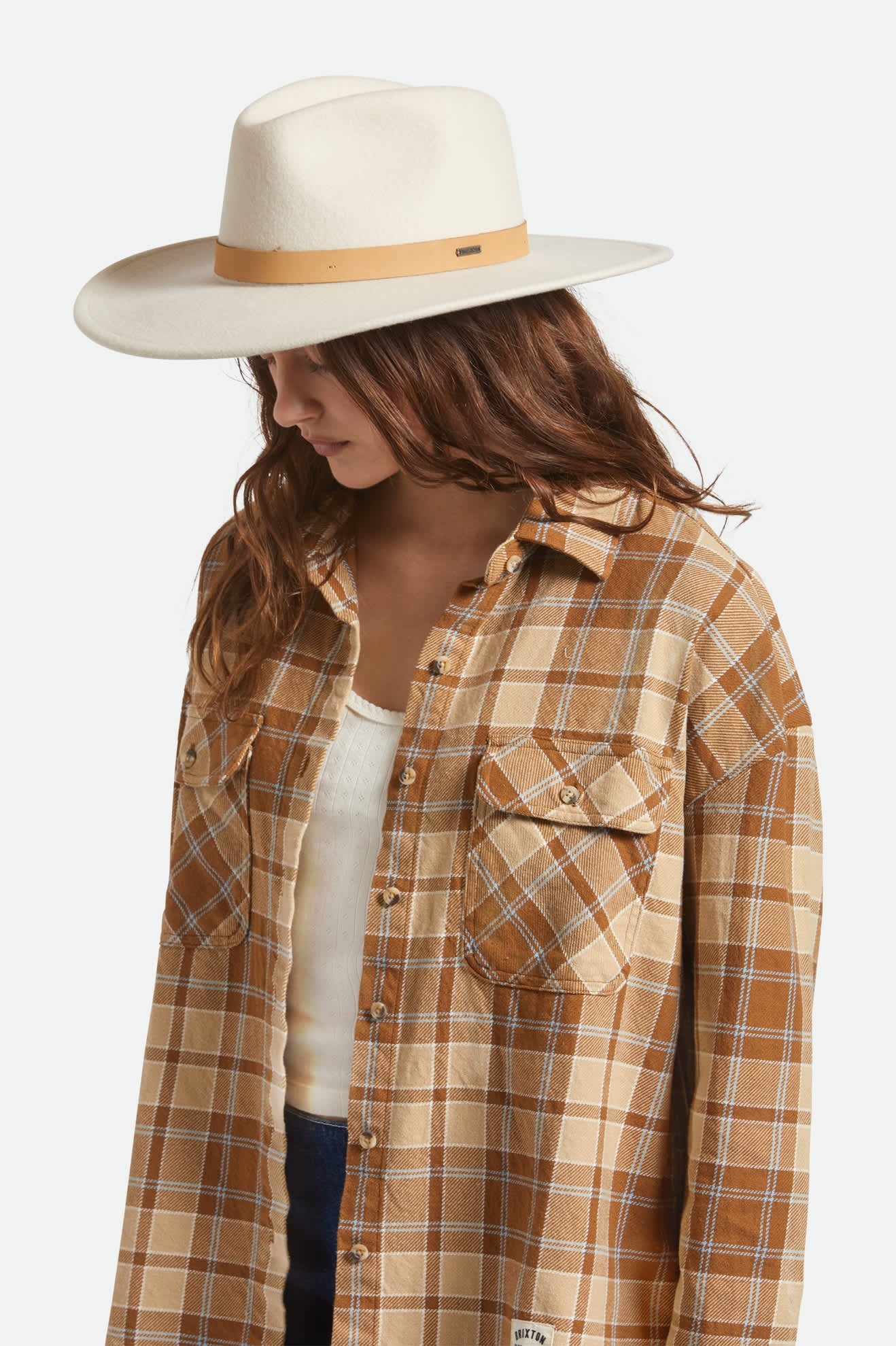 Harper Felt Hat - Dove/Natural