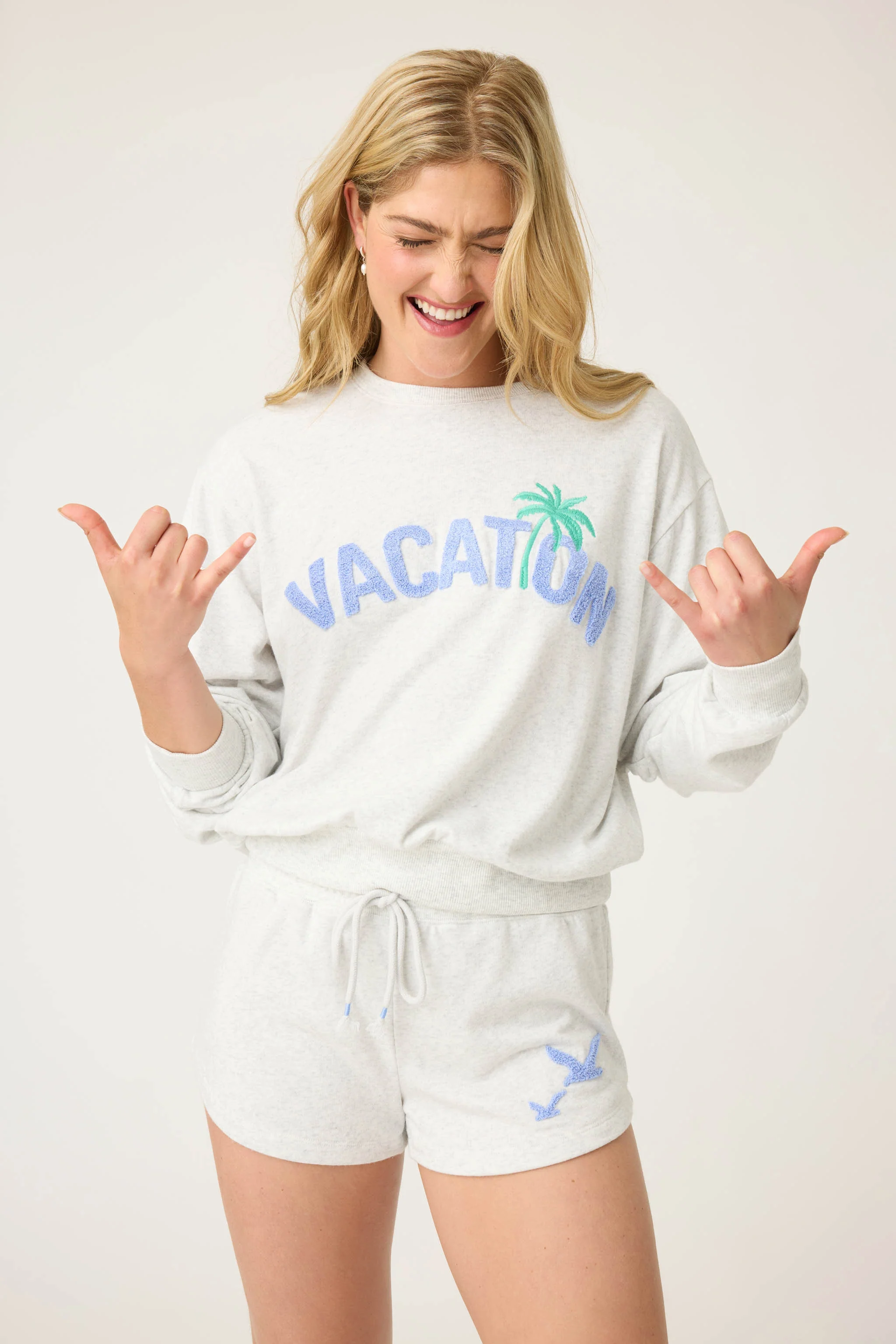 Vacay Vibes Vacation Long Sleeve Sweatshirt
