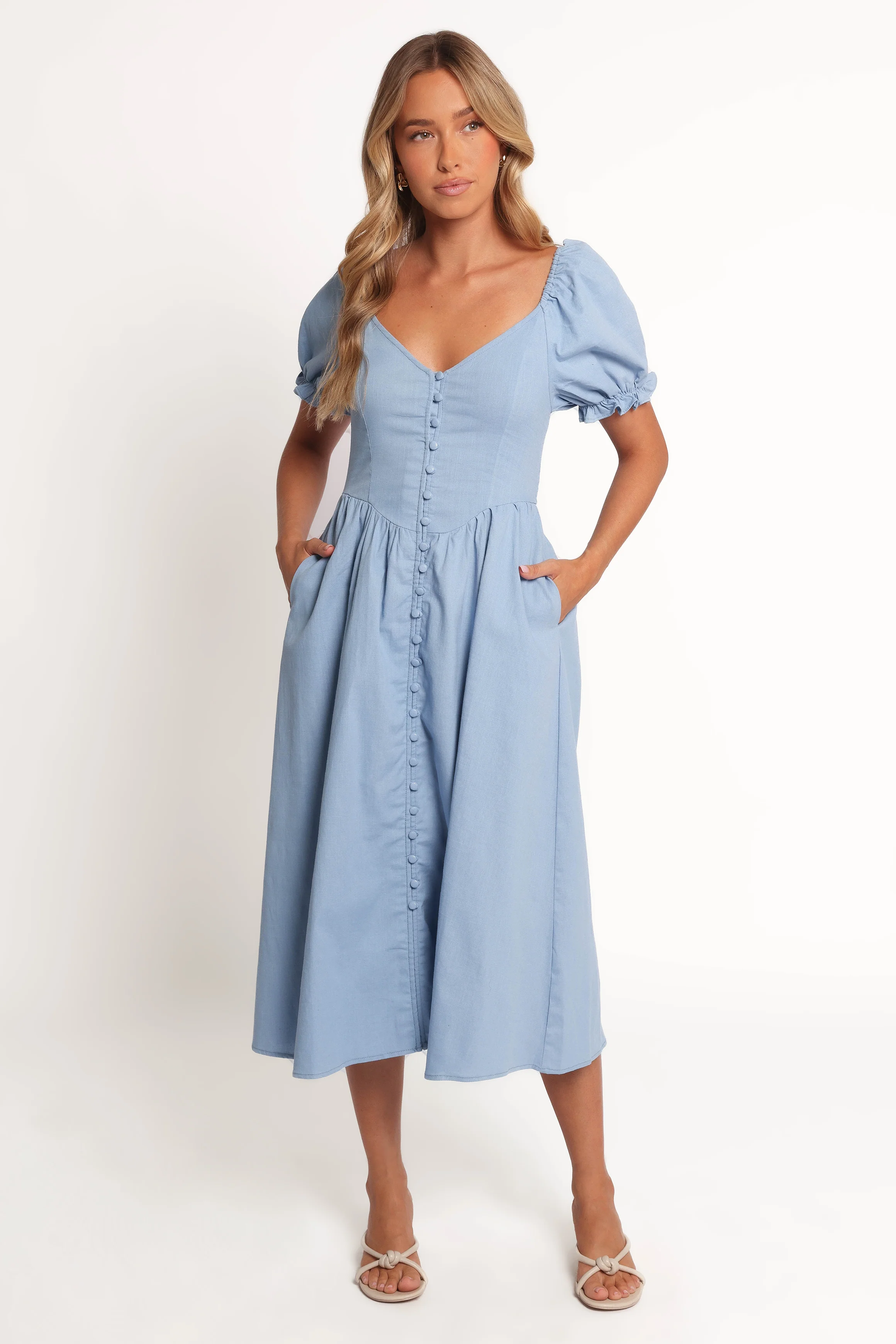 Serenade Midi Dress - Blue