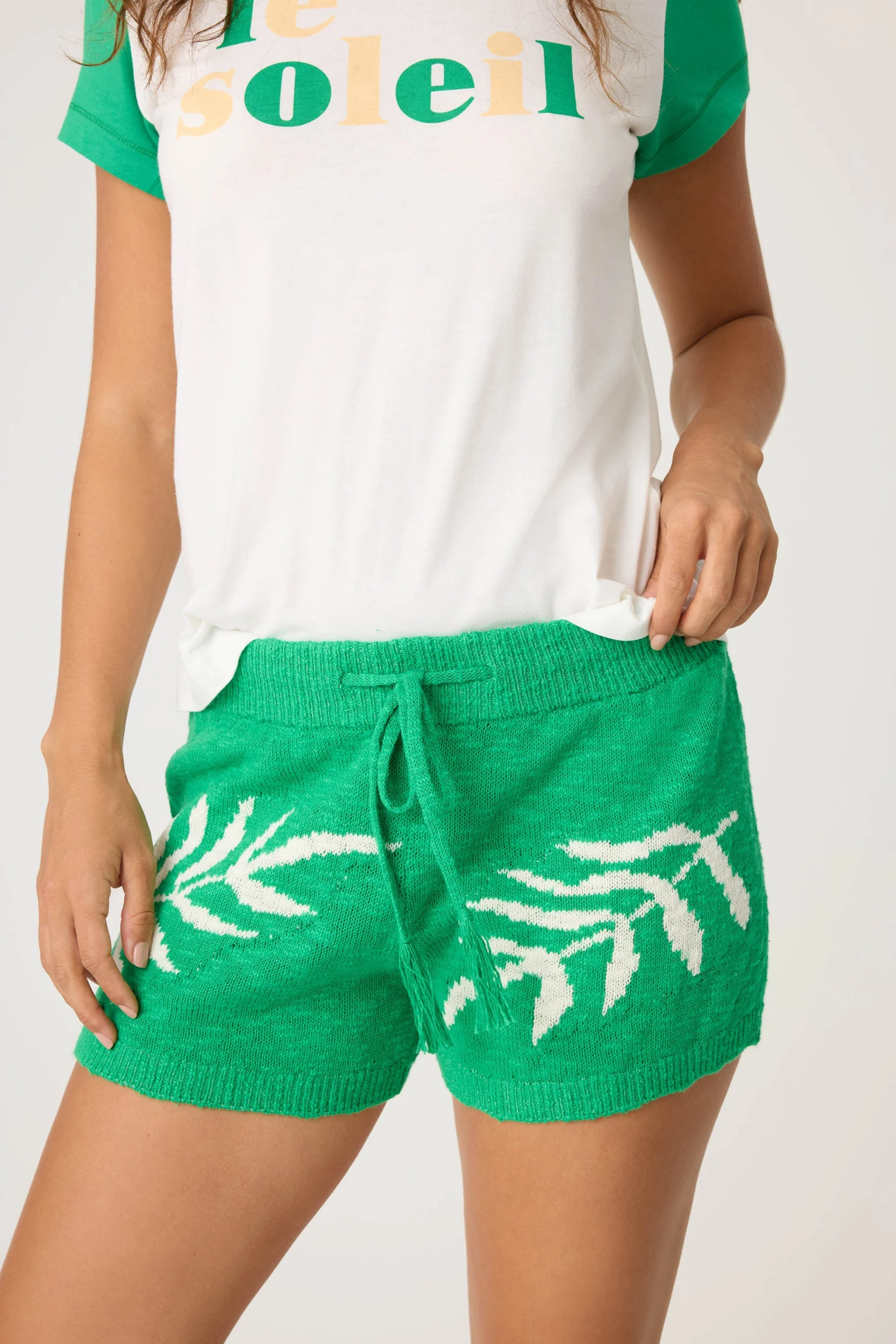 Beachcomber Leaf Print Shorts