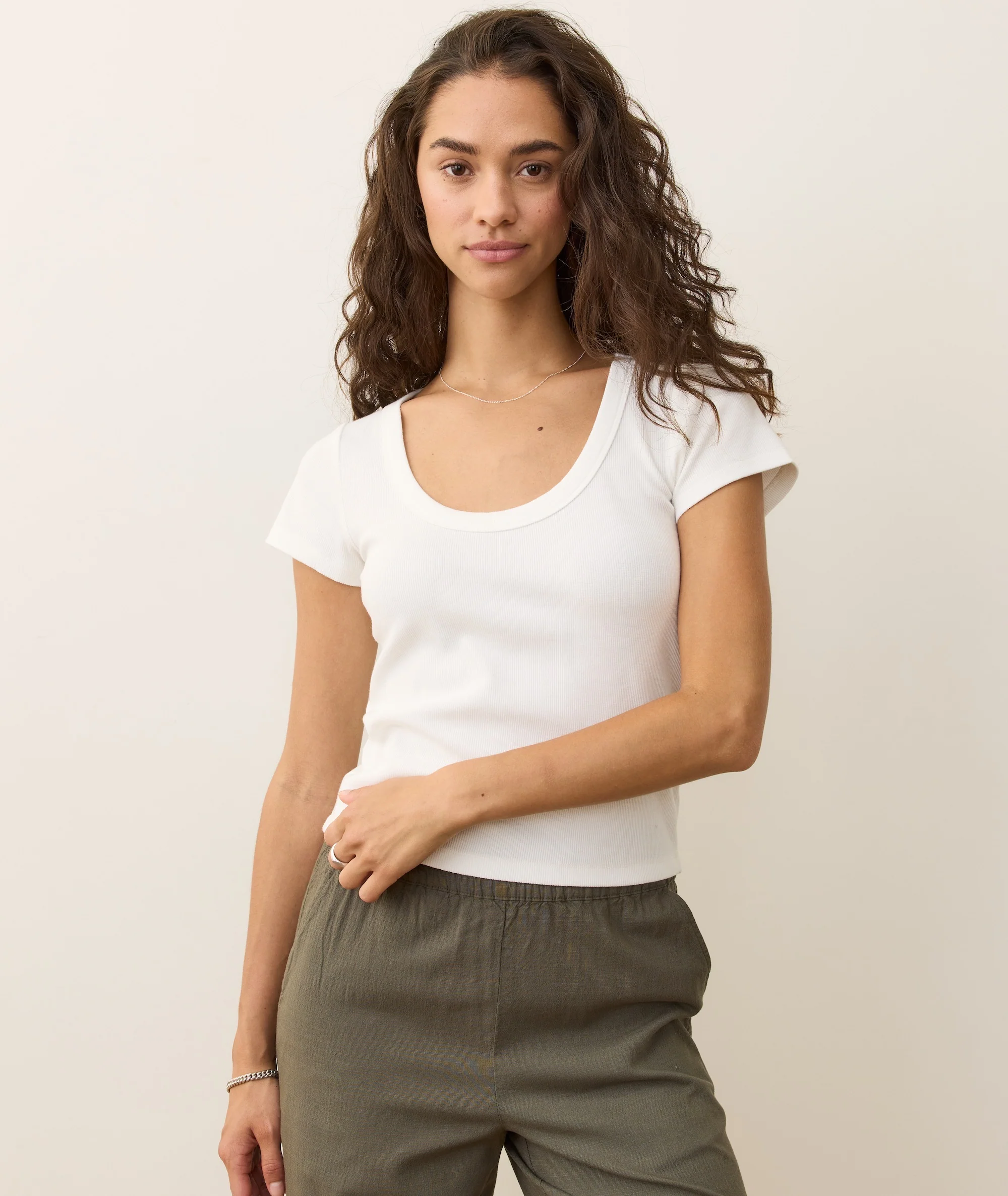 Lexi Rib Sun-In Scoop Tee