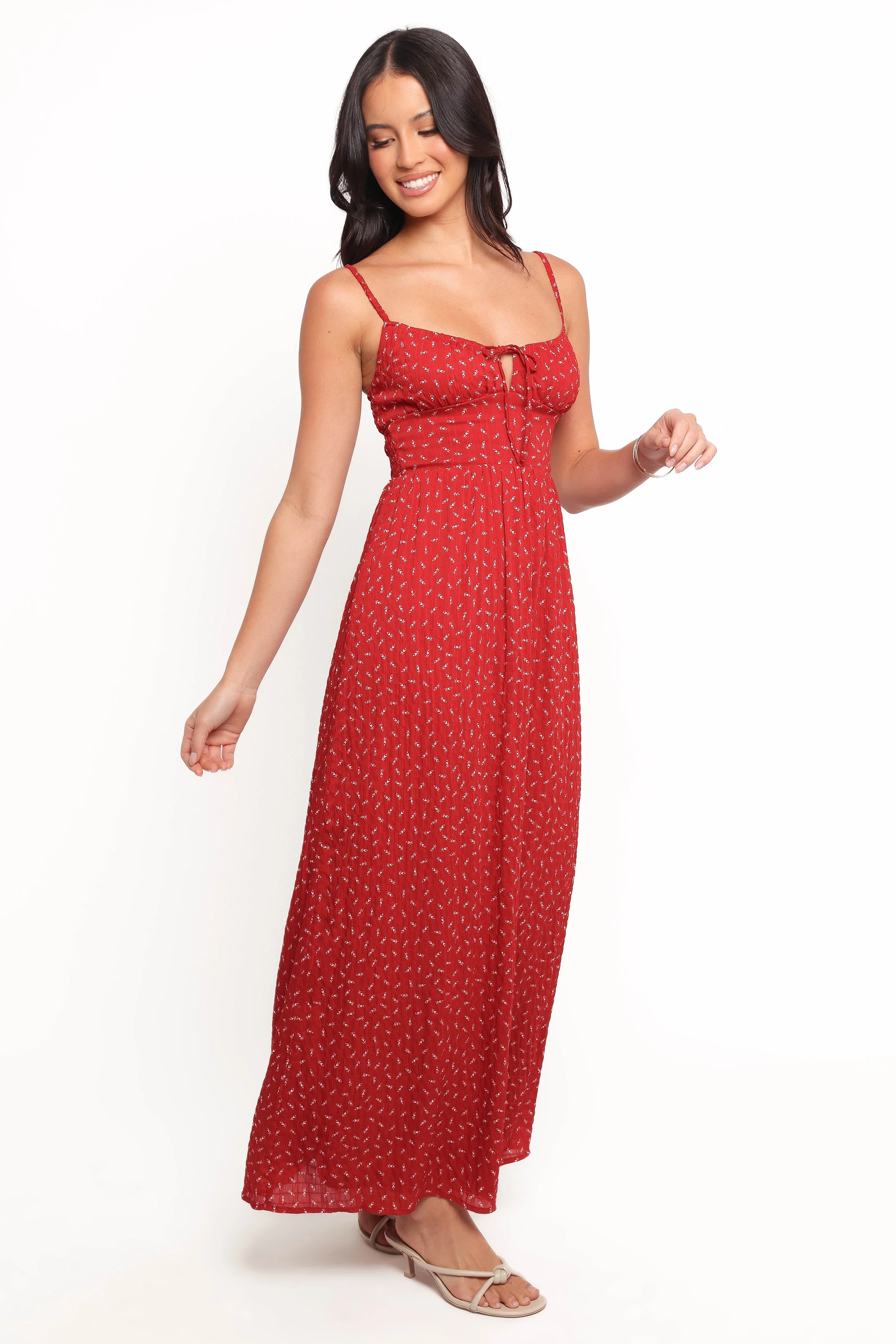 Ariadne Midi Dress - Red