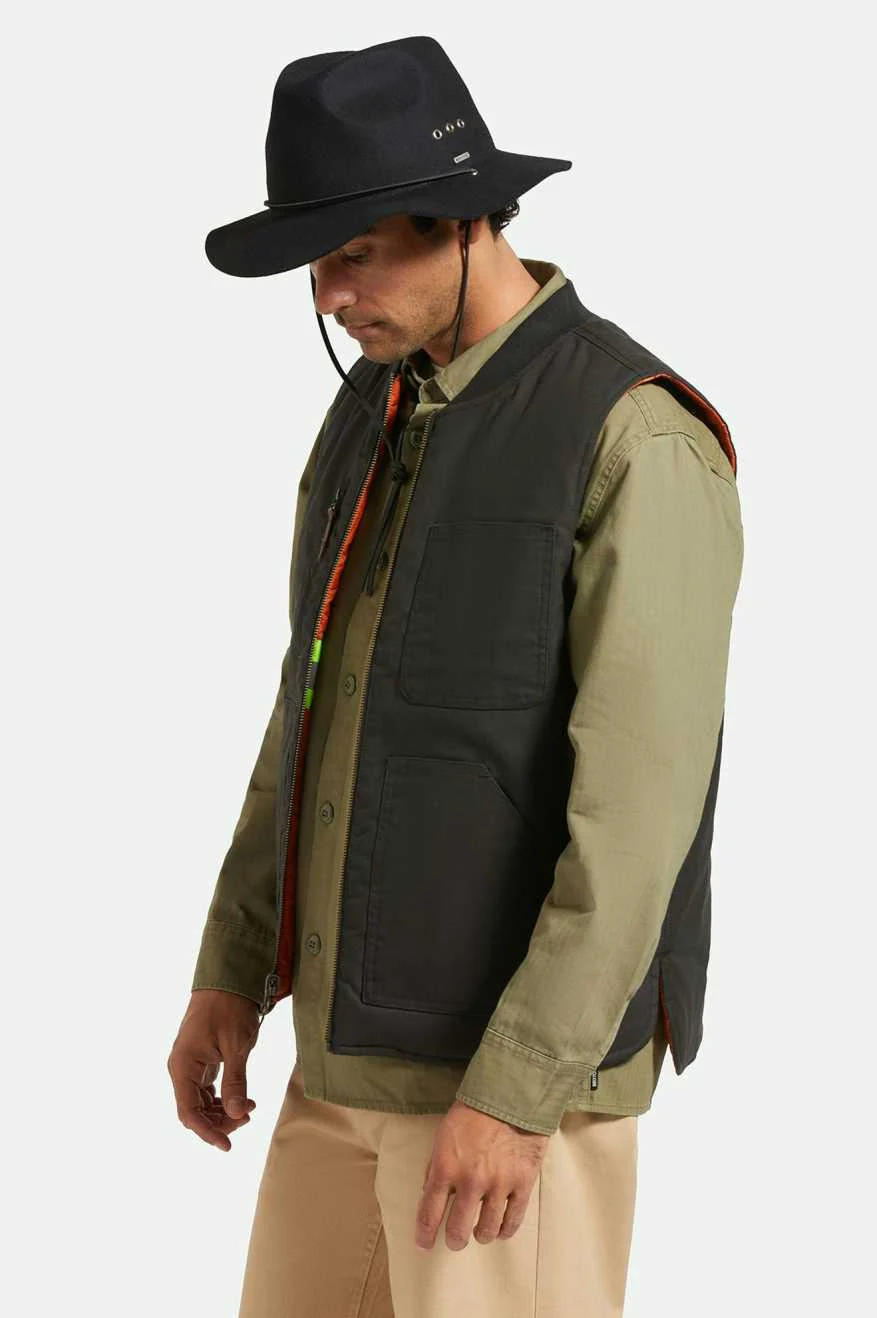 Wesley WTHR GUARD™ Packable Fedora - Black