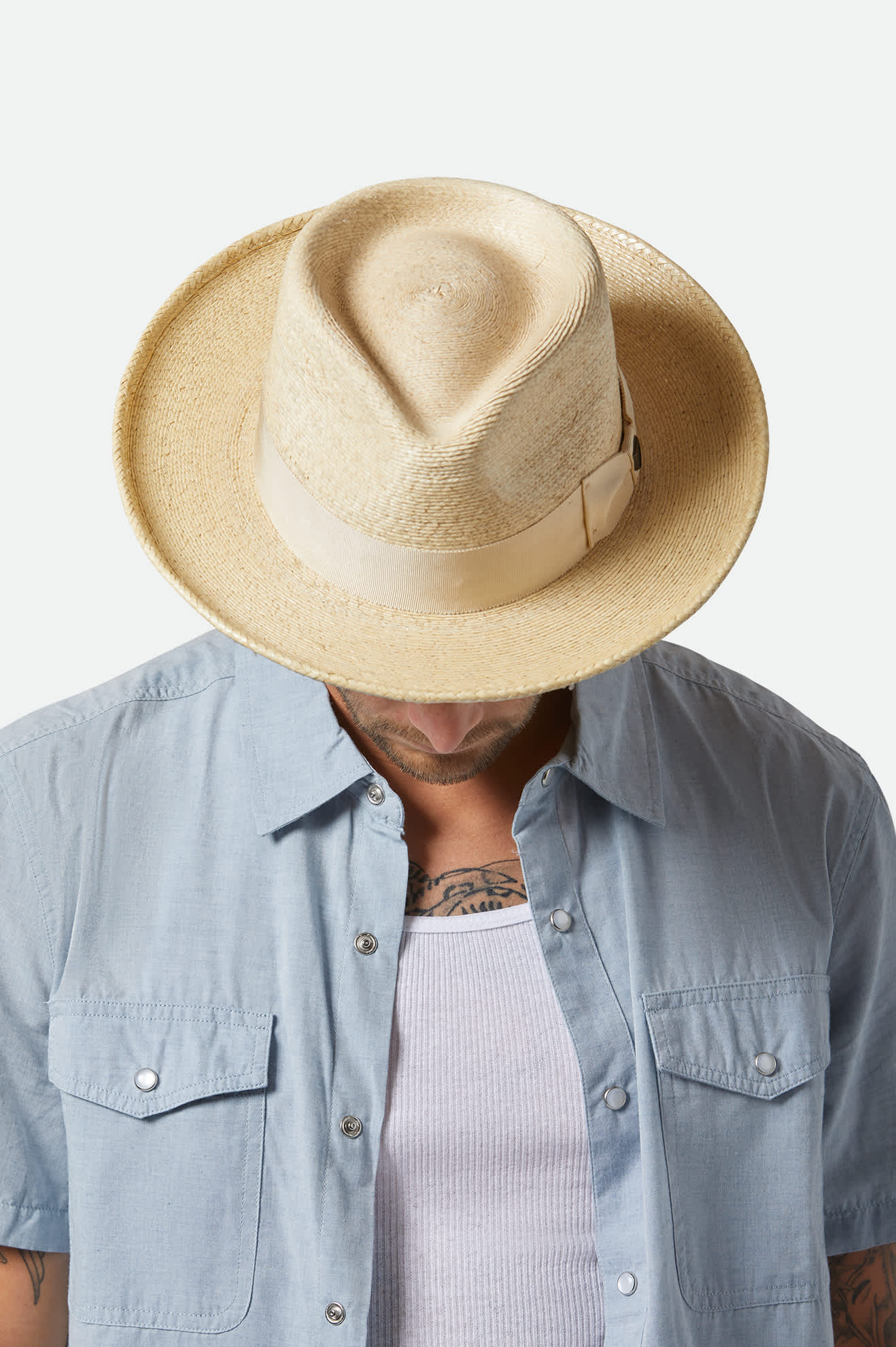 Swindle Straw Fedora - Natural/Natural