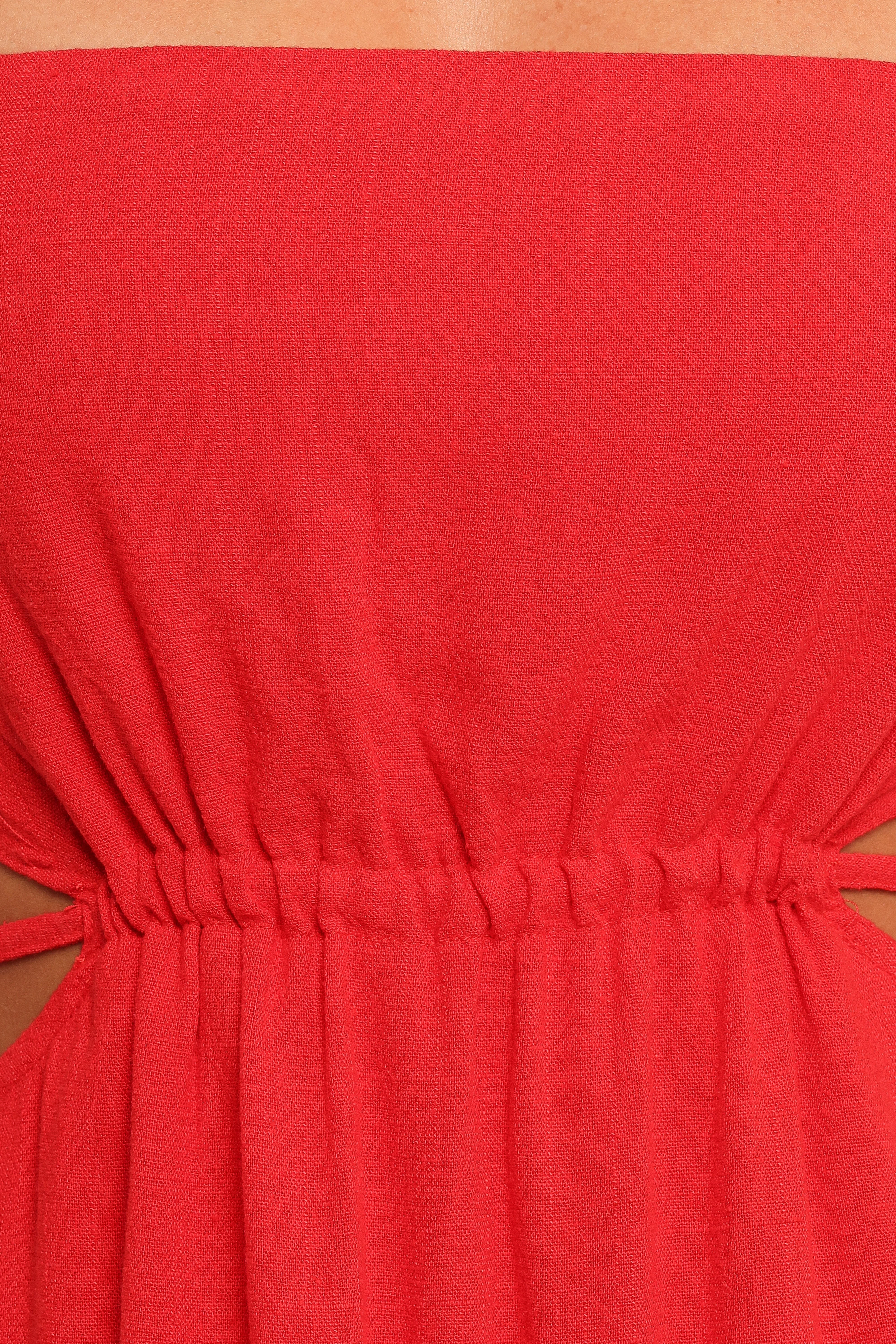 Indra Midi Dress - Red