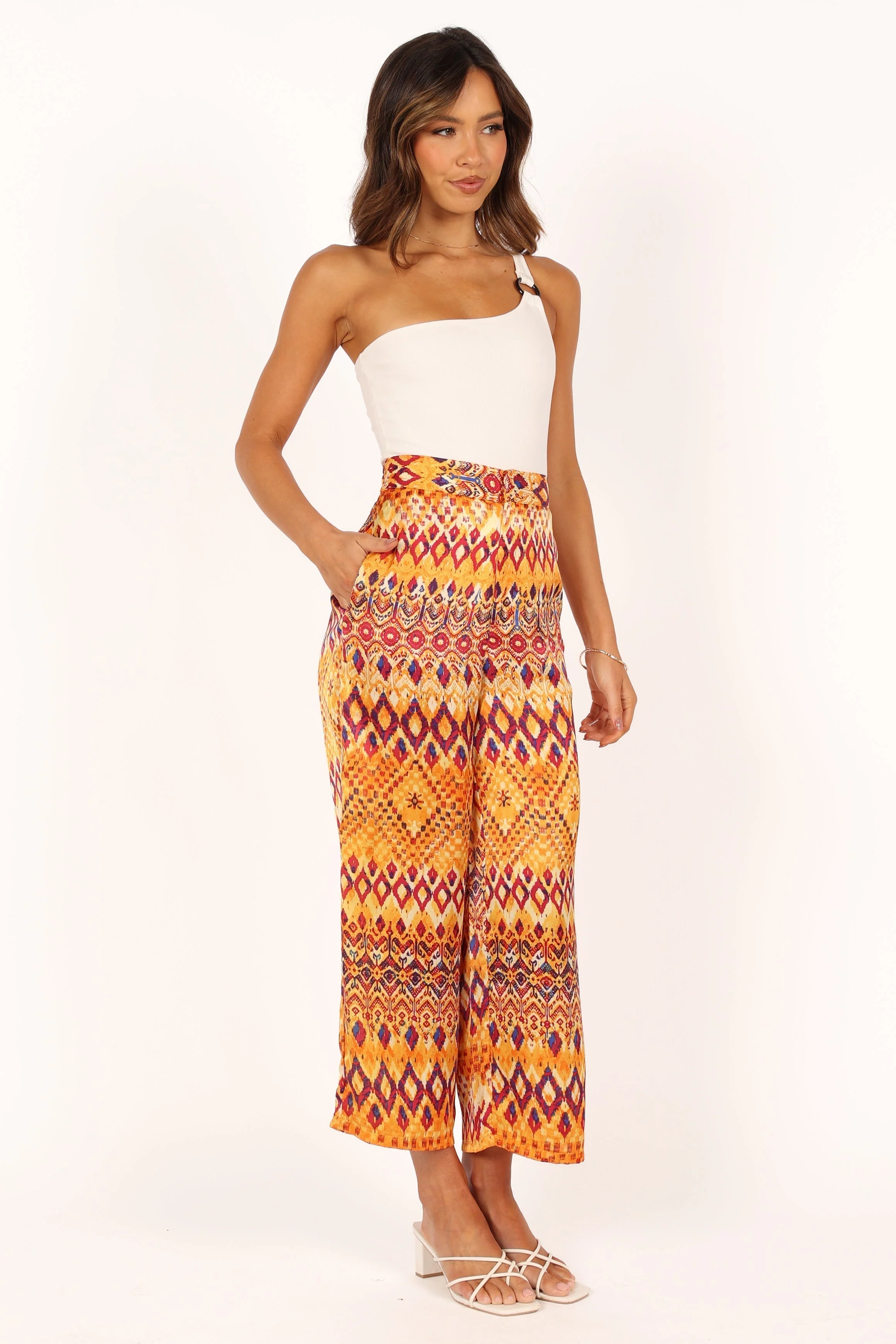 Marigold Wide Leg Pants - Tan