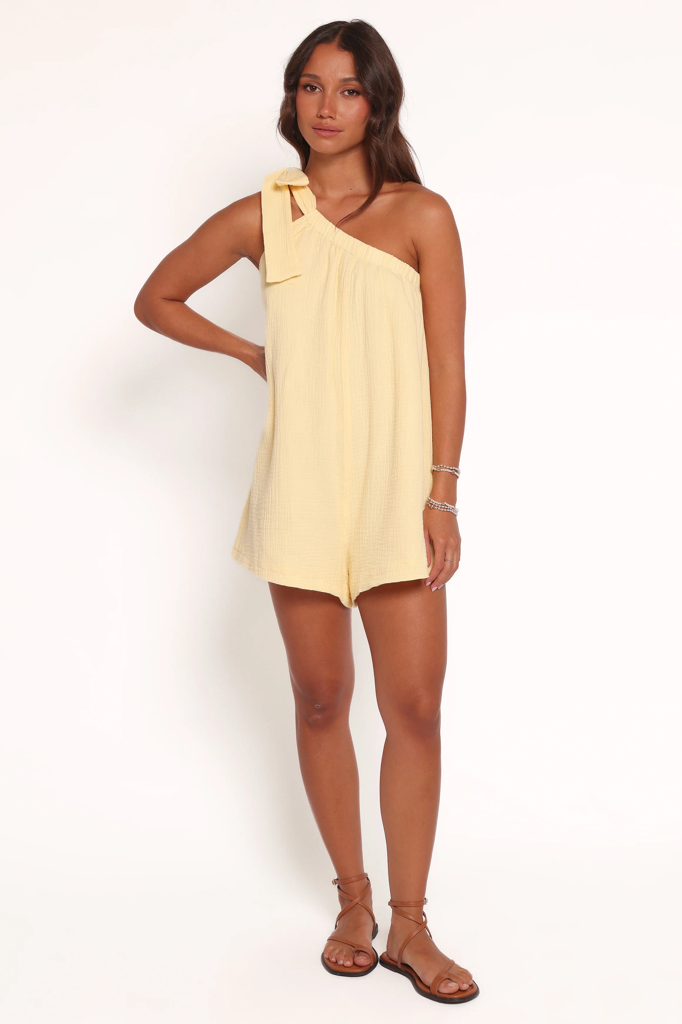 Miffy One Shoulder Romper - Yellow