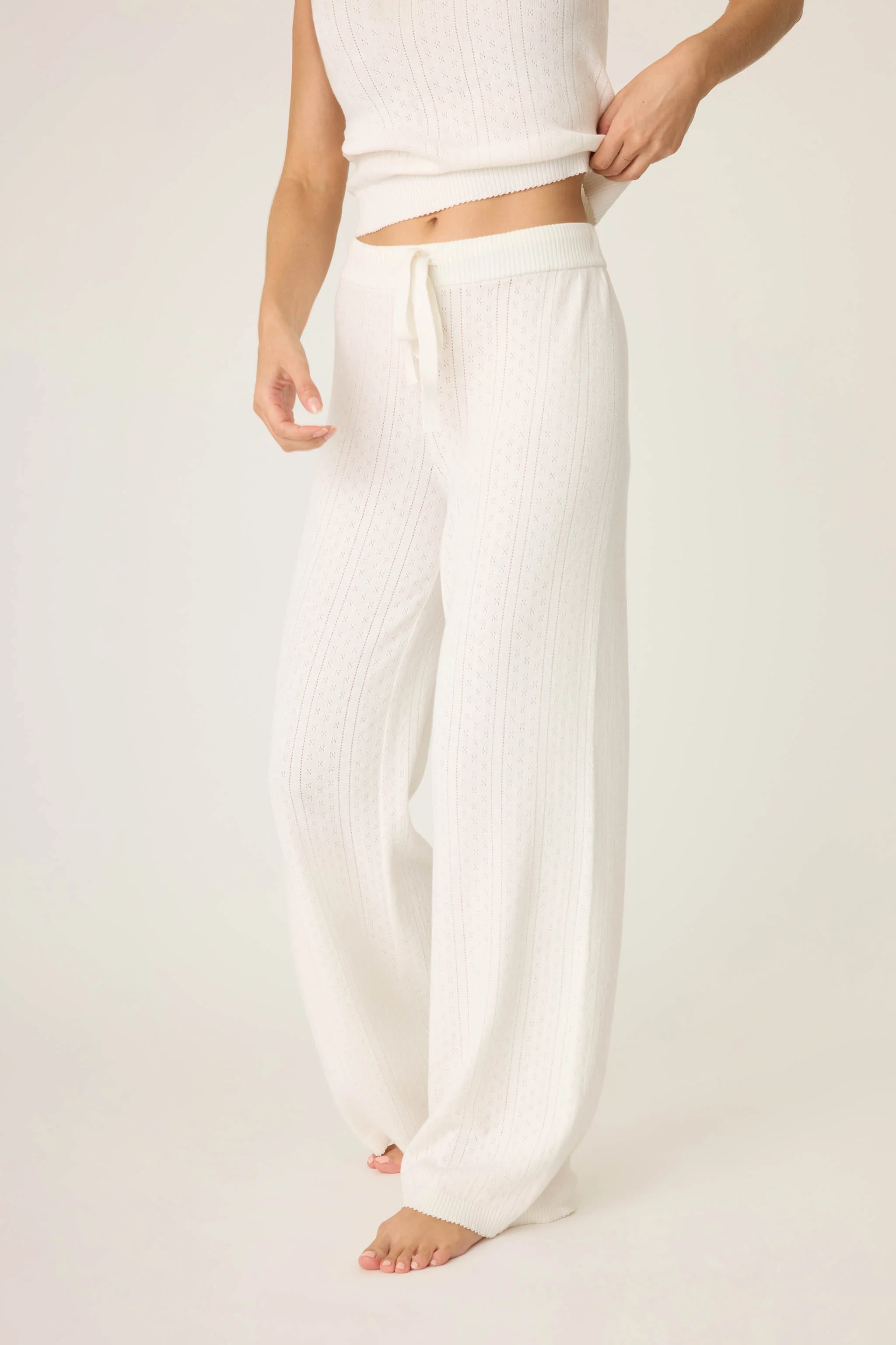 Sweetheart Pointelle Solid Lounge Pants