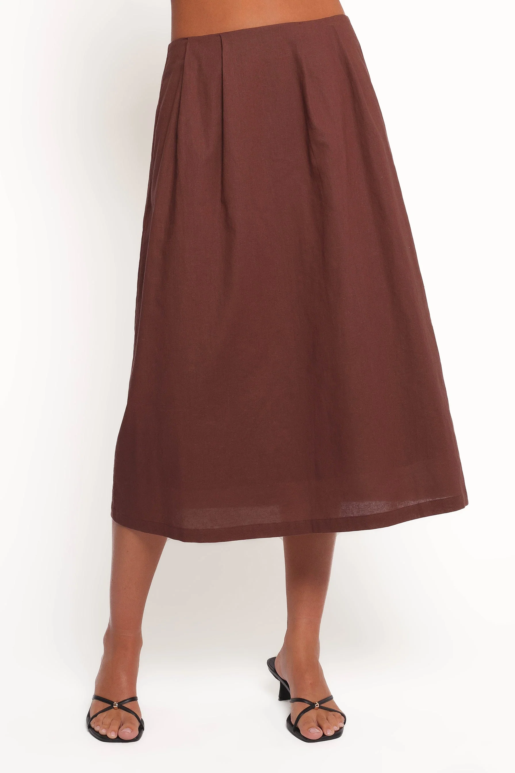 Chiaro Midi Skirt - Brown