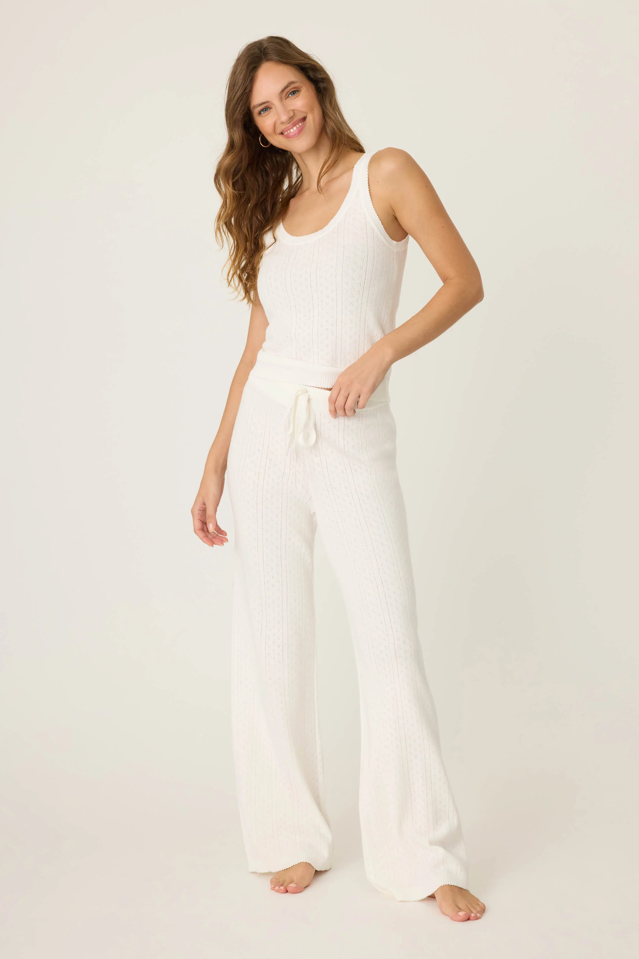 Sweetheart Pointelle Solid Lounge Pants