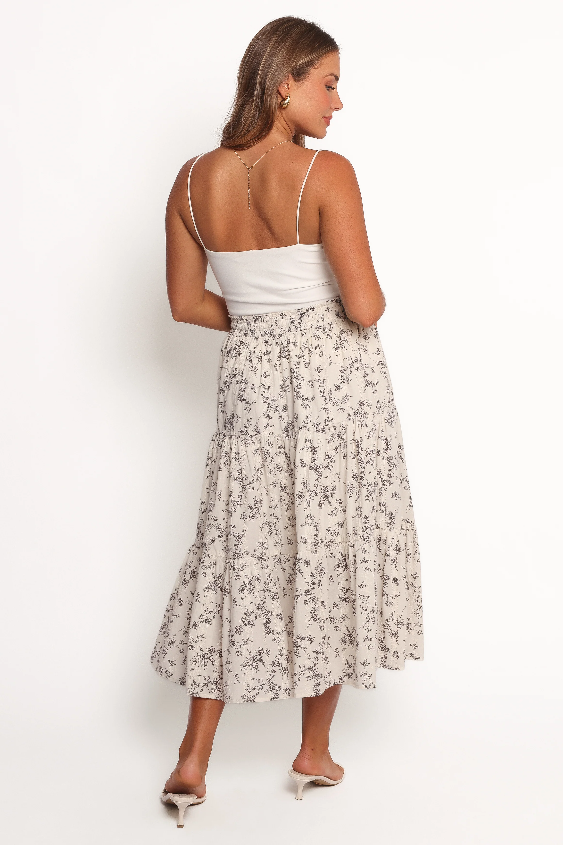 Lennon Maxi Skirt - Brown Ivory
