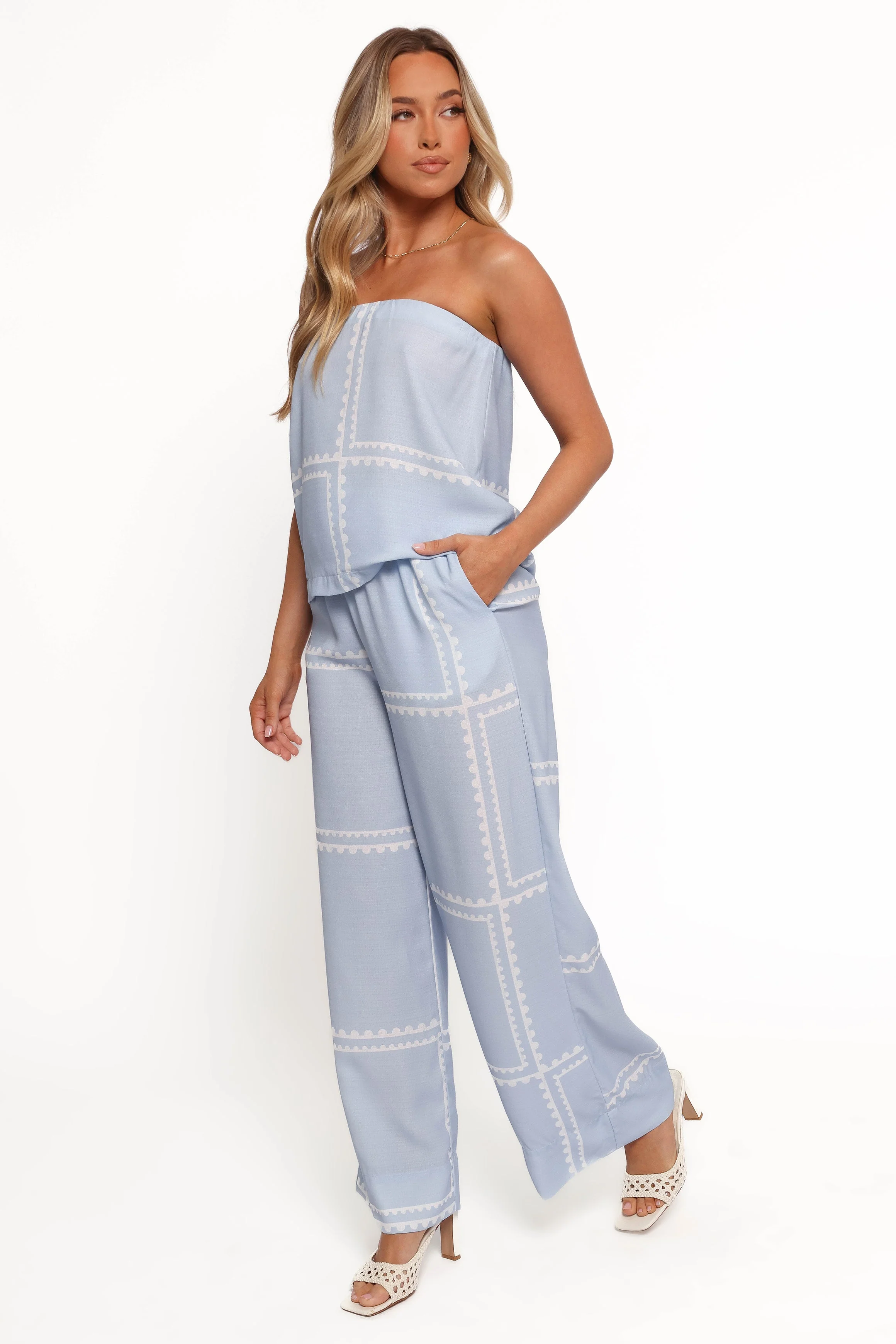 Ezra Pant Set - Light Blue