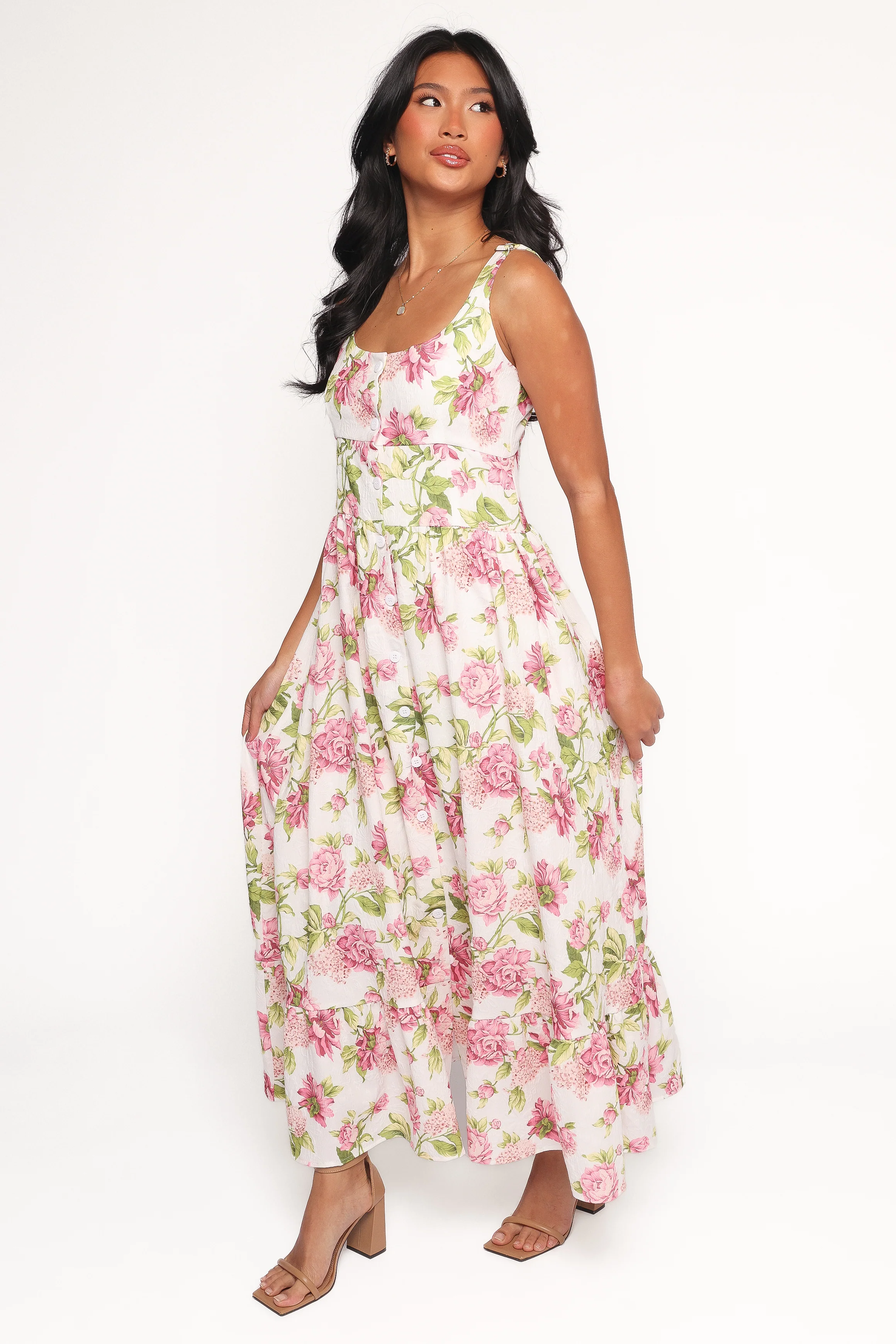 Tullia Maxi Dress - Pink Floral