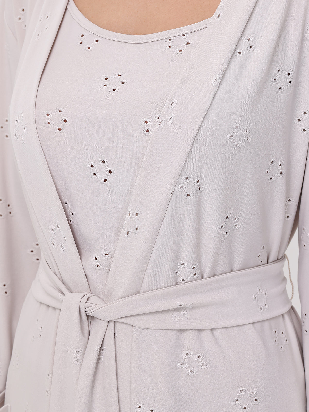 Pointelle Flower Robe