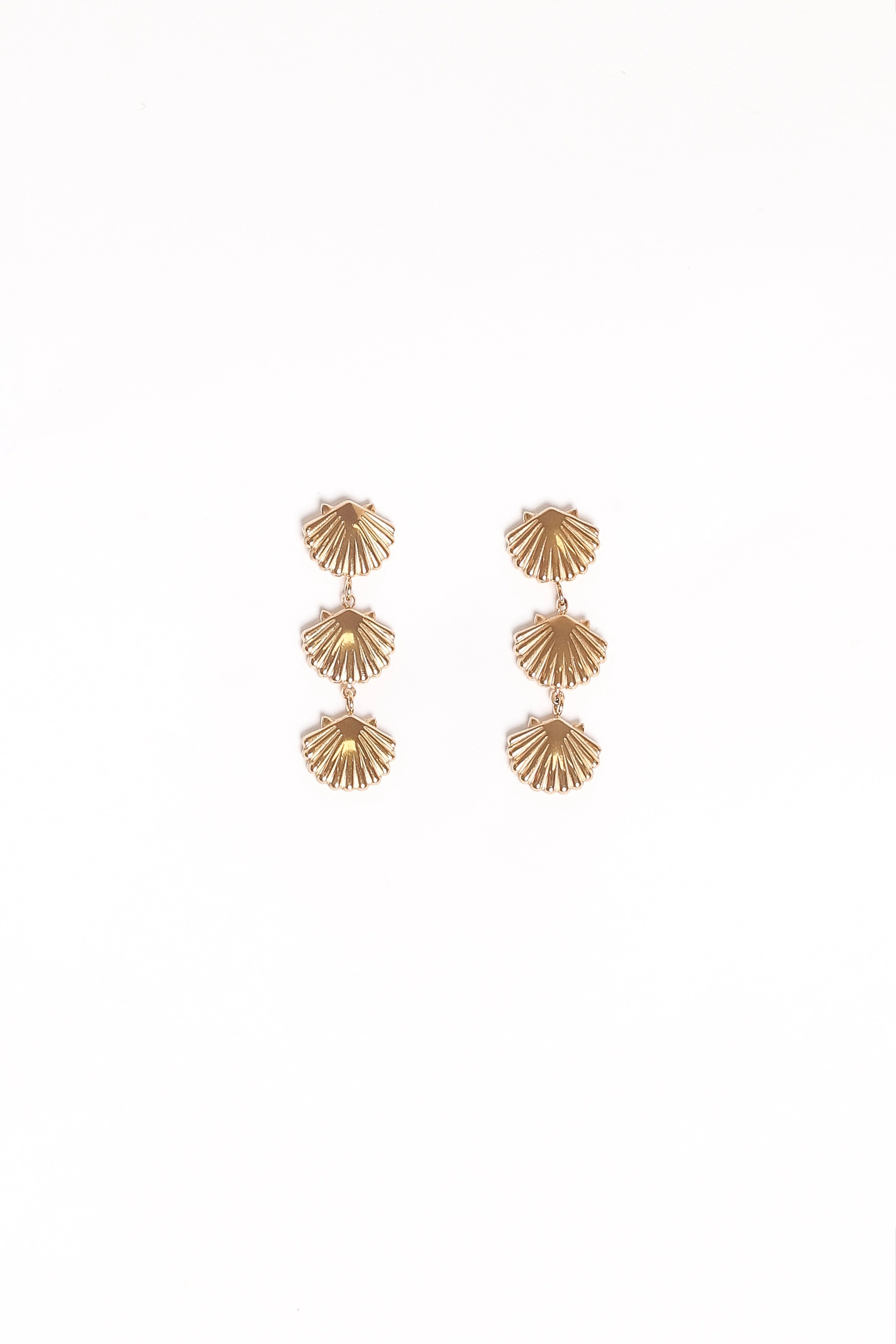 Coral Earrings - Gold