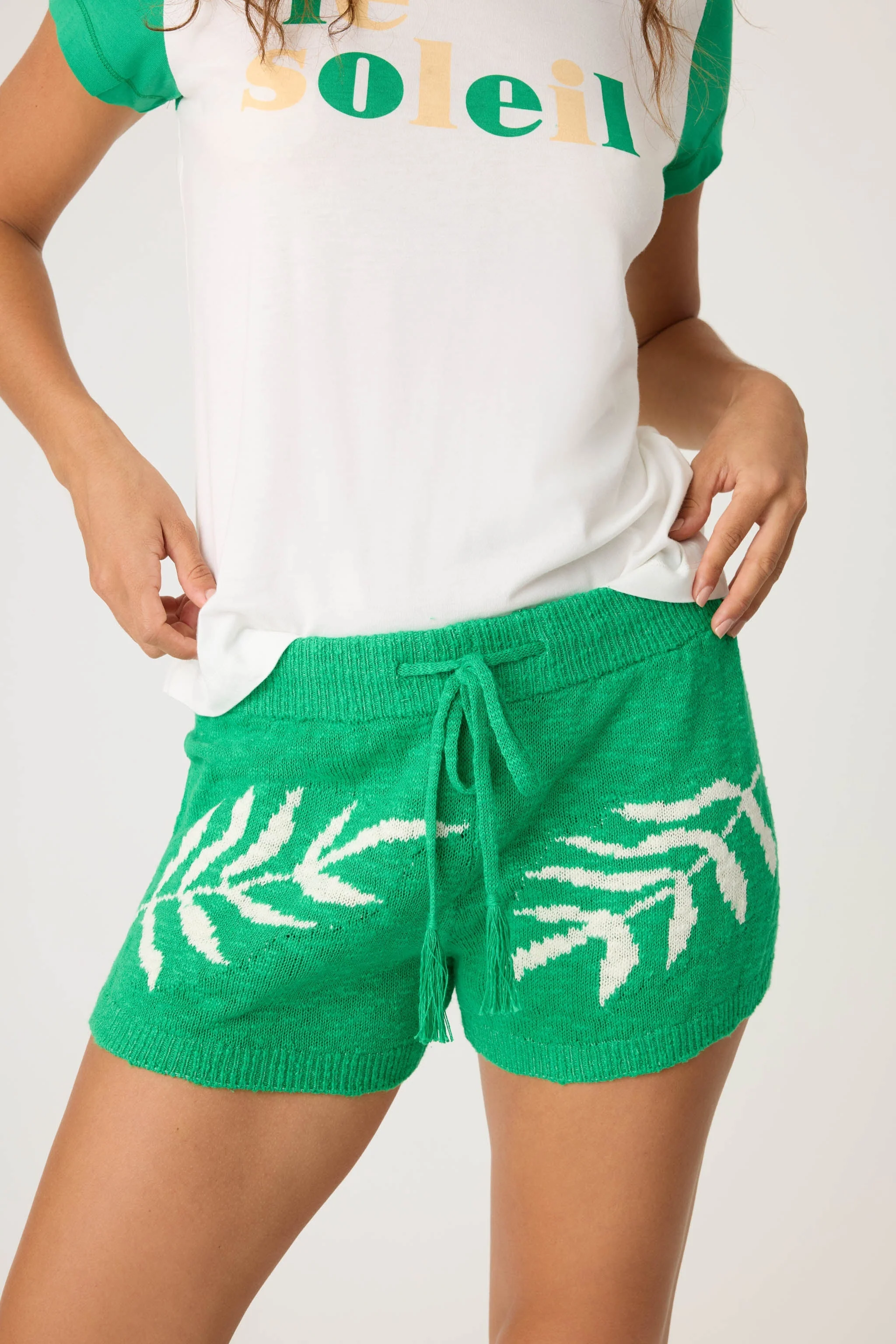 Beachcomber Leaf Print Shorts