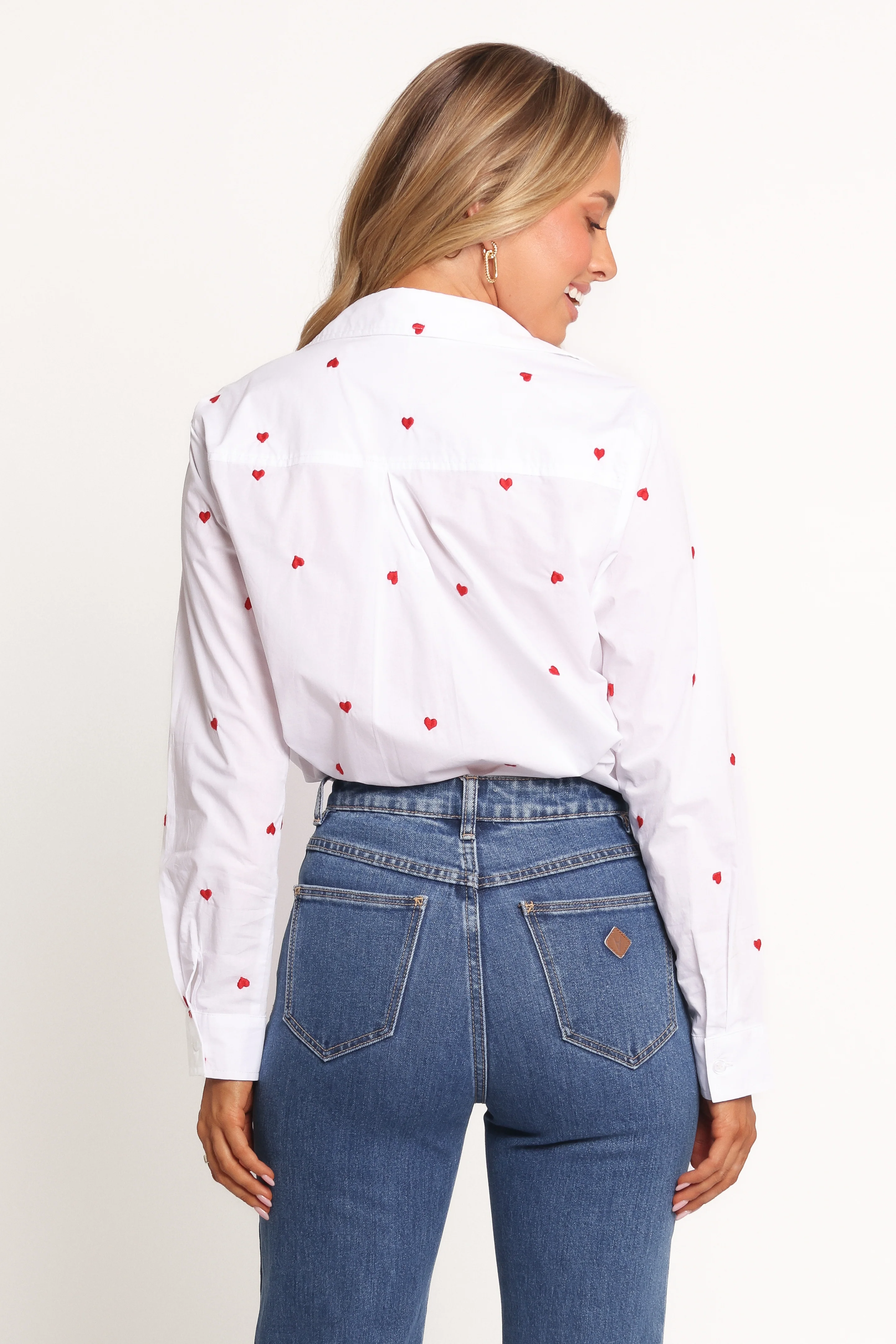 Cyra Heart Top - White Red