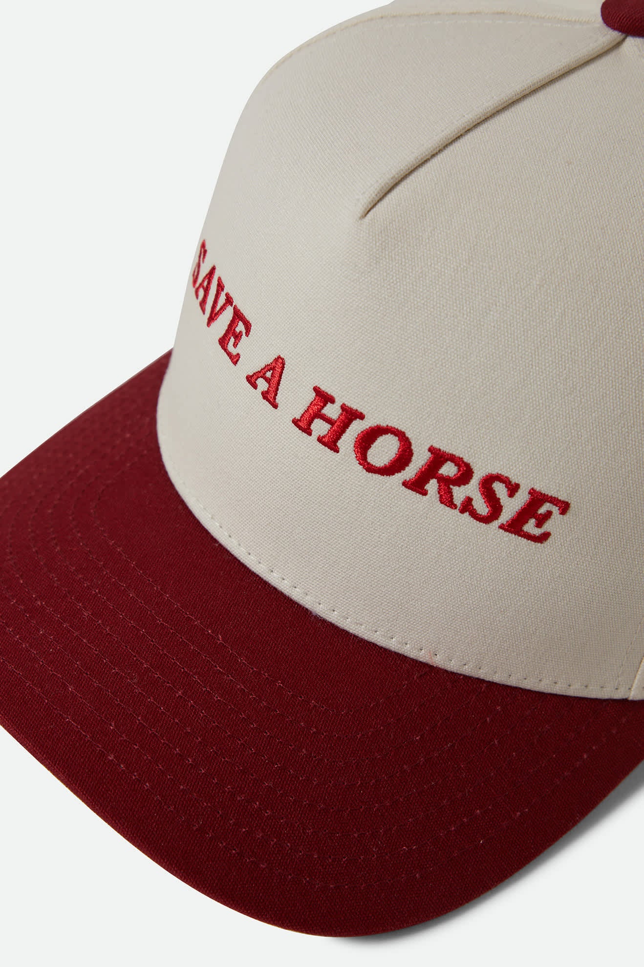 Save A Horse Netplus Snapback - Crimson/Off White
