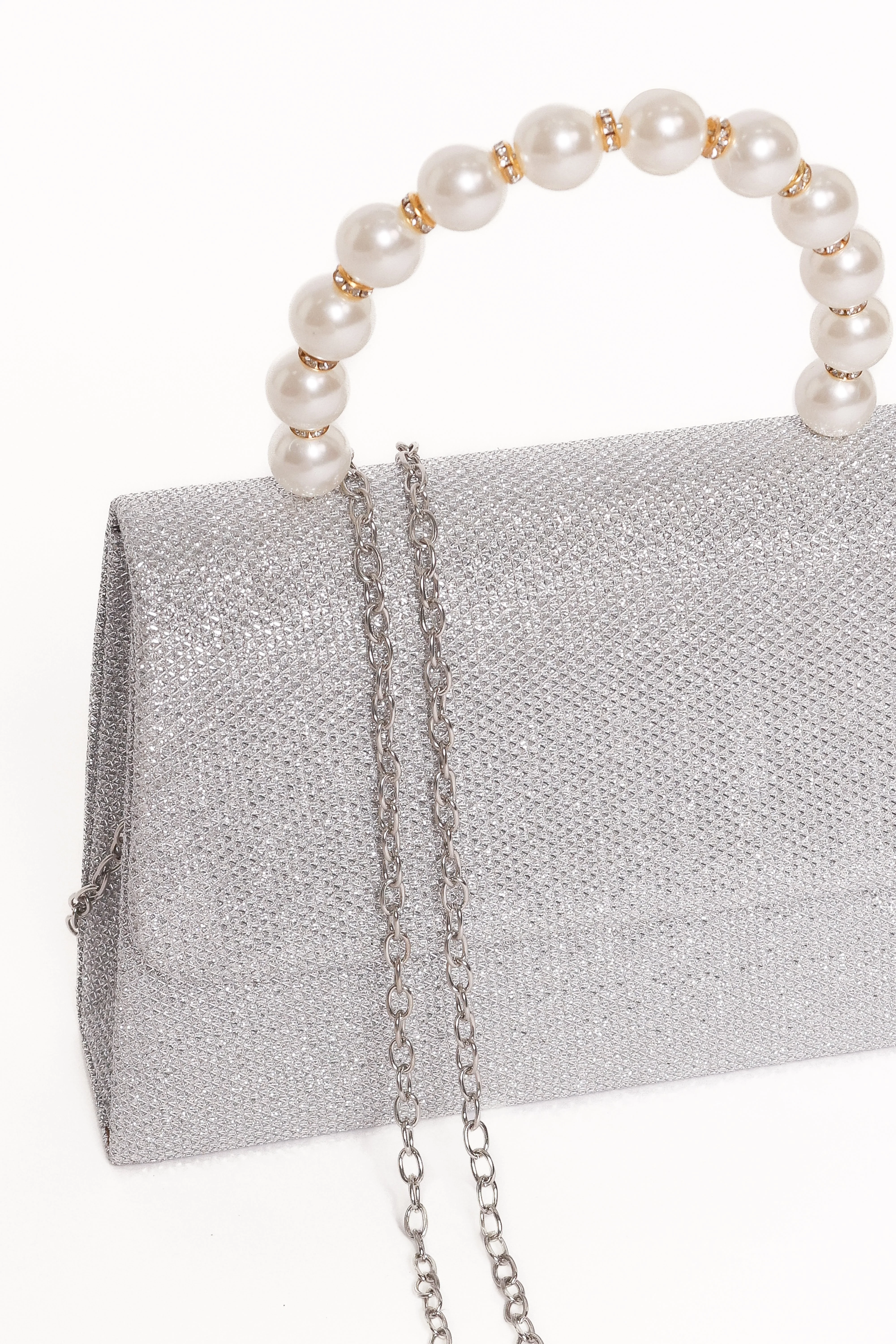 Jenn Embellished Bag - Champagne/Pearl