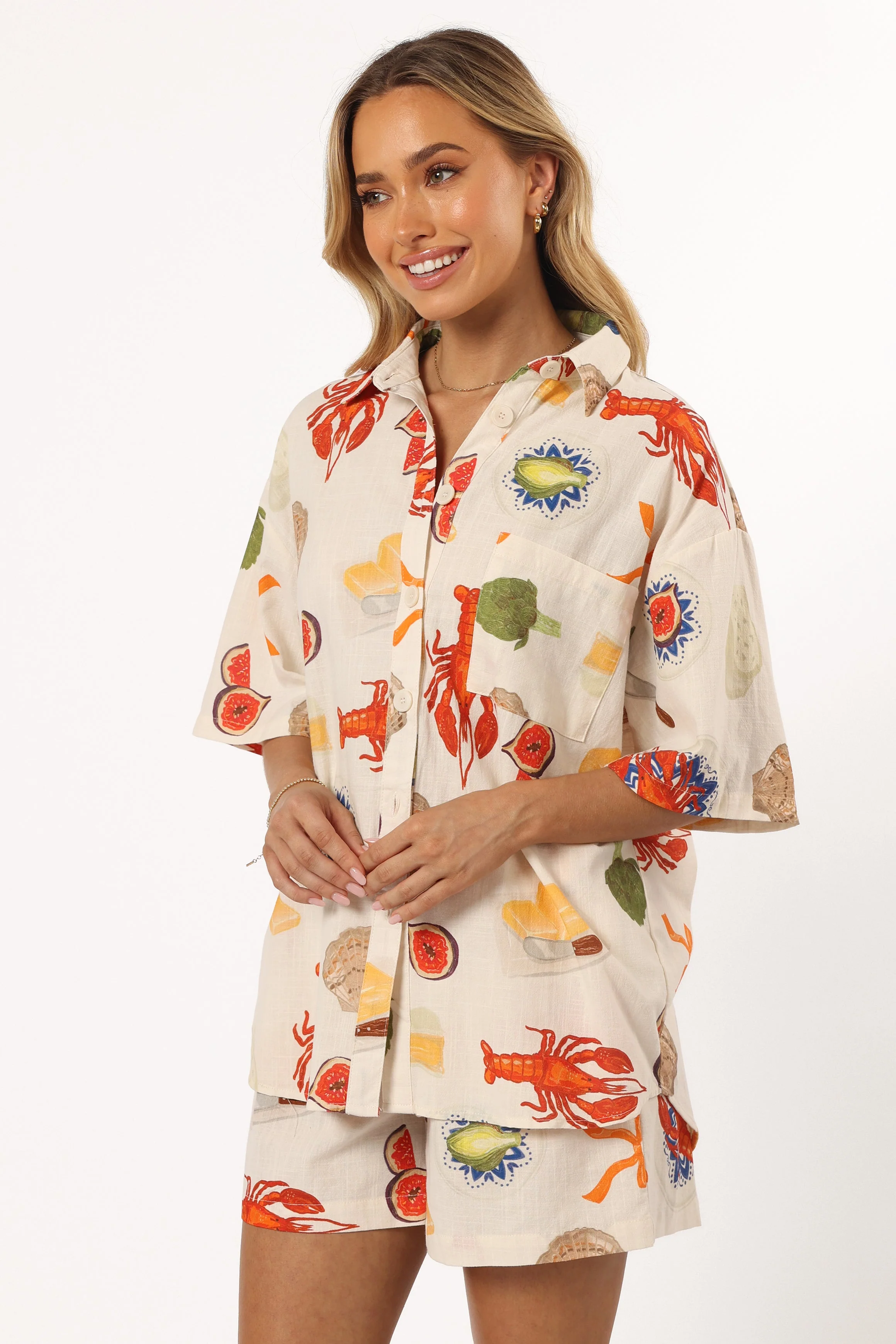 Hampton Top - Cream Multi