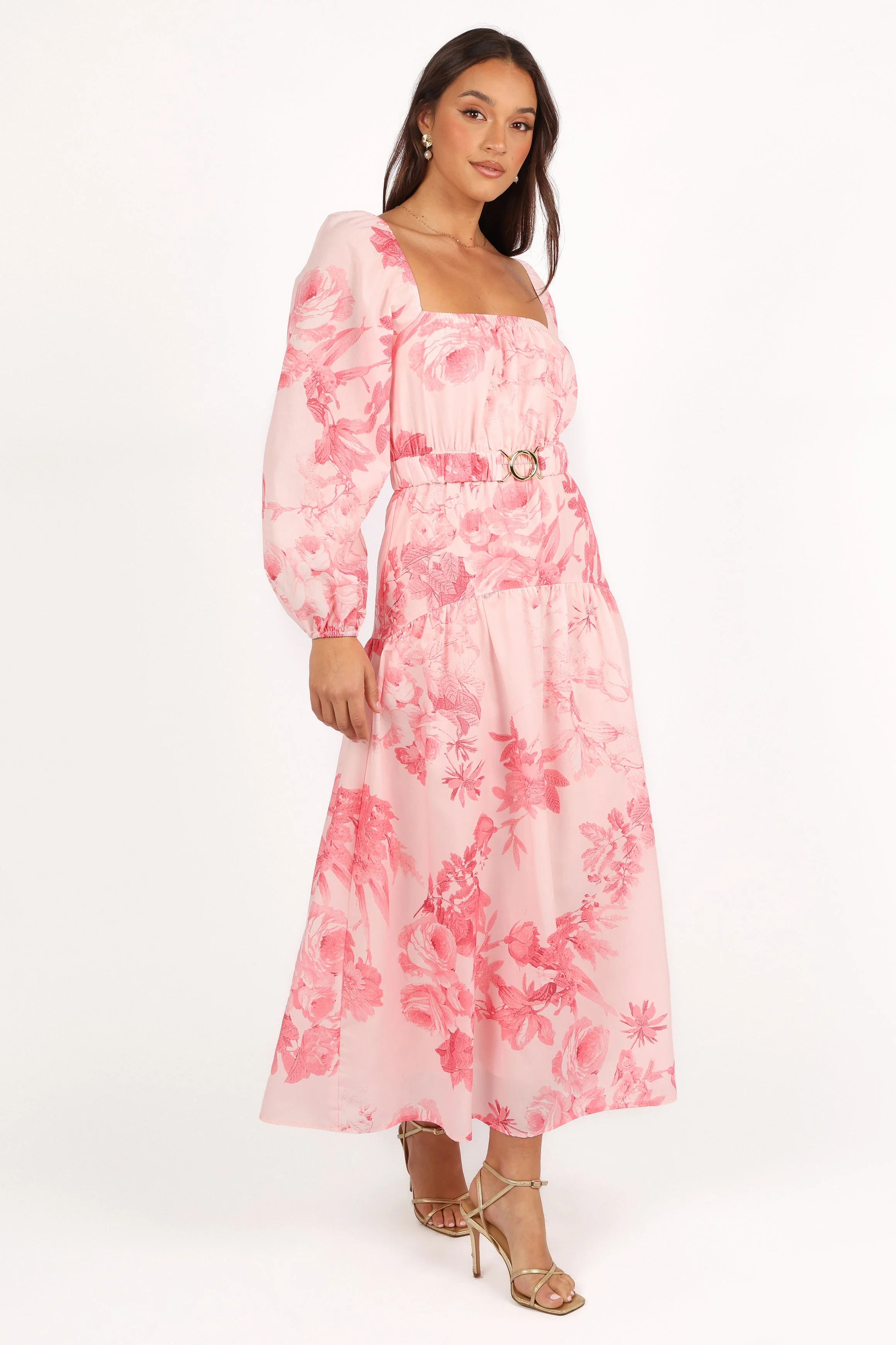 Sharine Long Sleeve Dress - Pink Floral