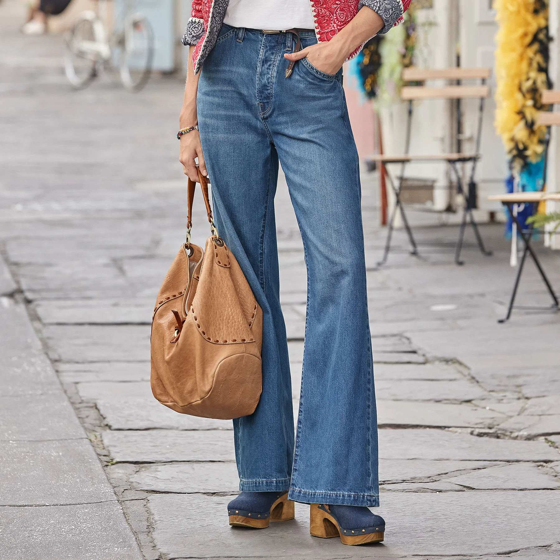 Coralie Wide-leg Denim Trousers