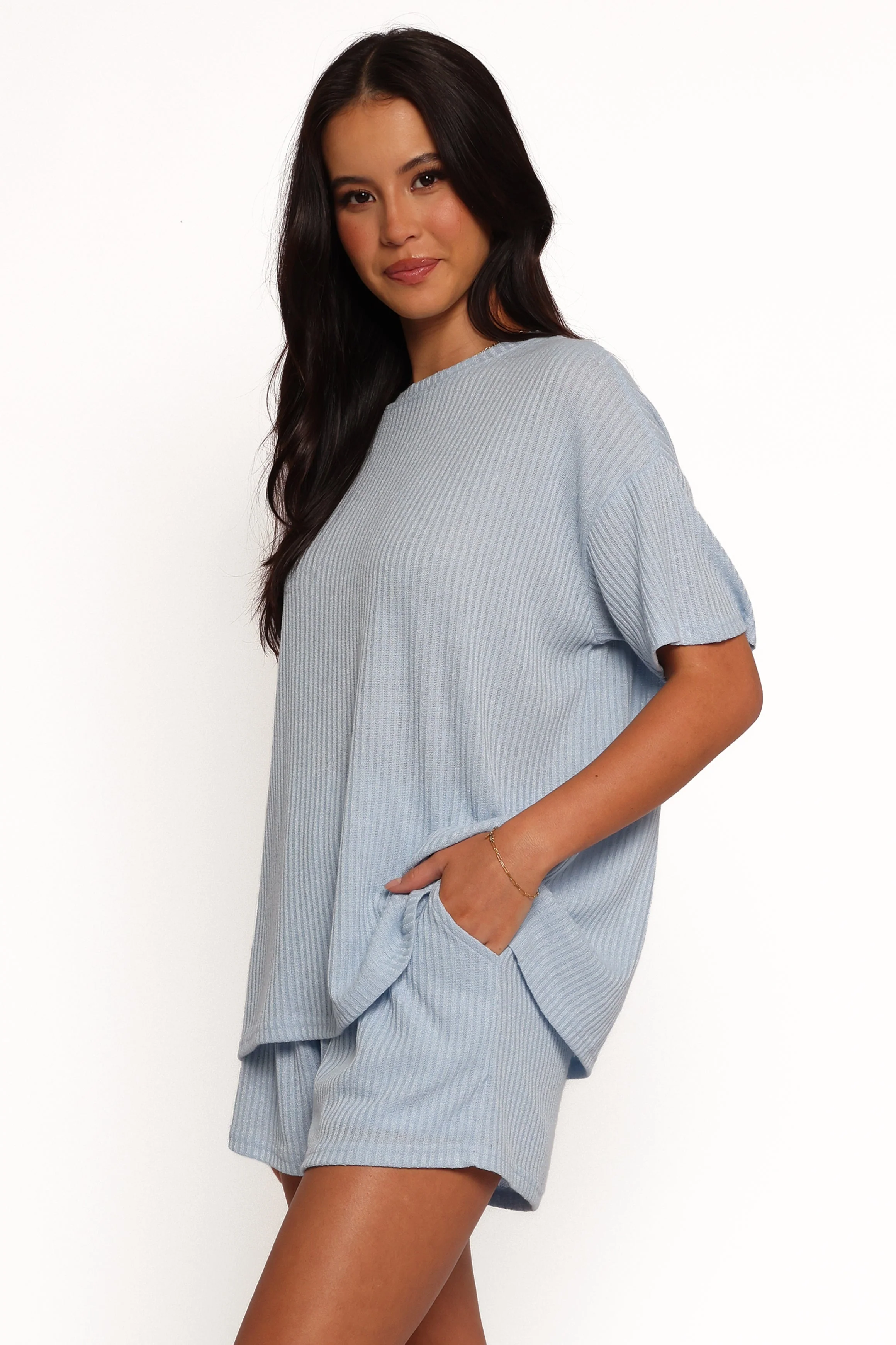 Granger Knit Short Set - Blue