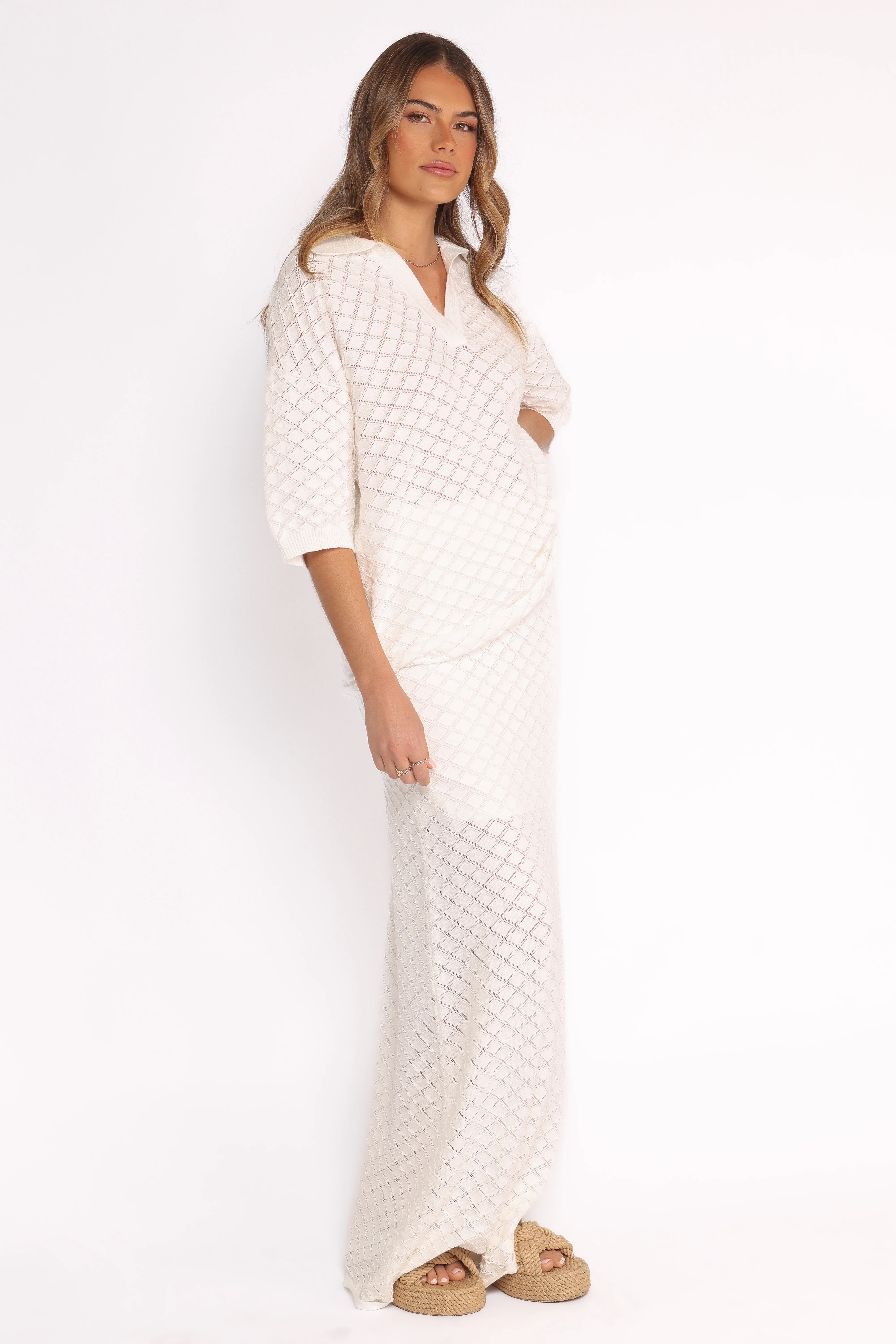 Meera Midi Skirt - White