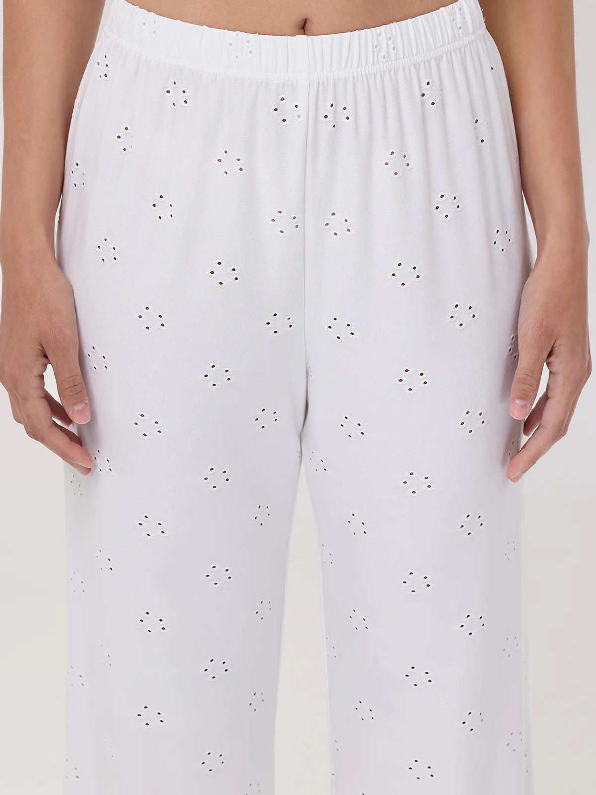 Pointelle Flower Lounge Pants