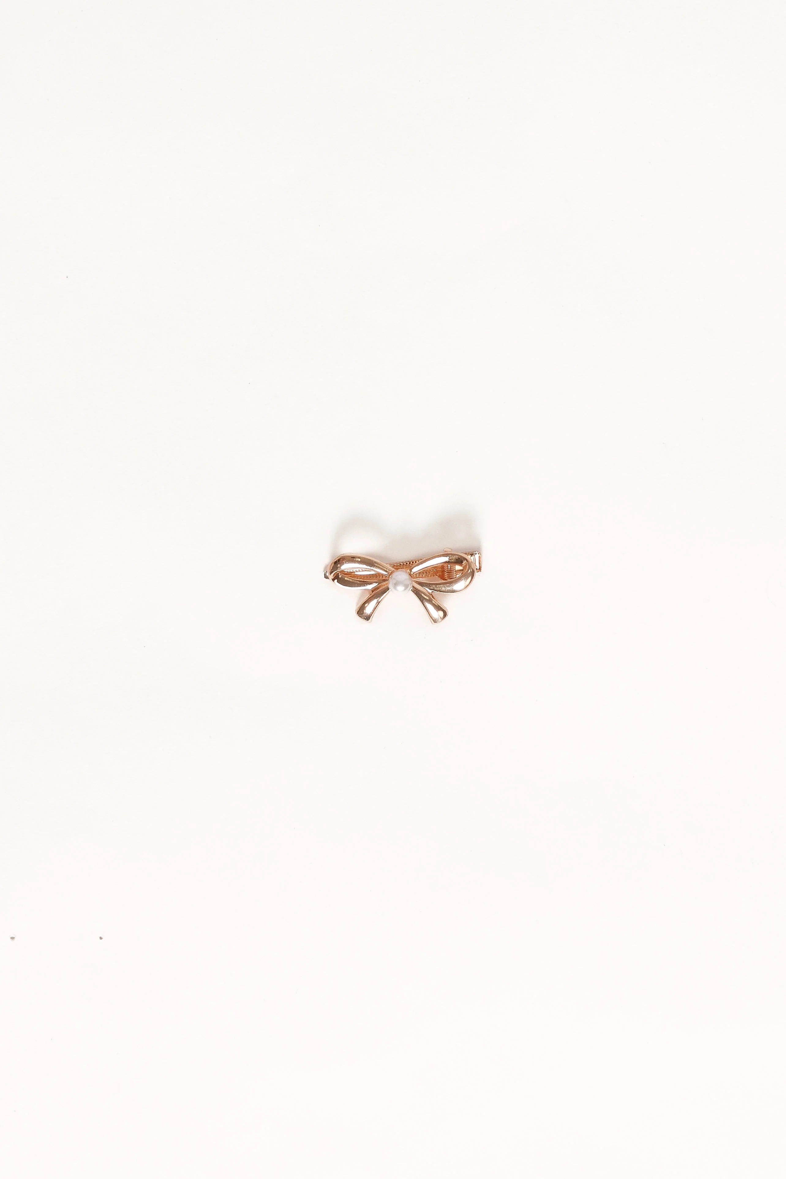 Scout Bow Hair Clip - Gold/Pearl
