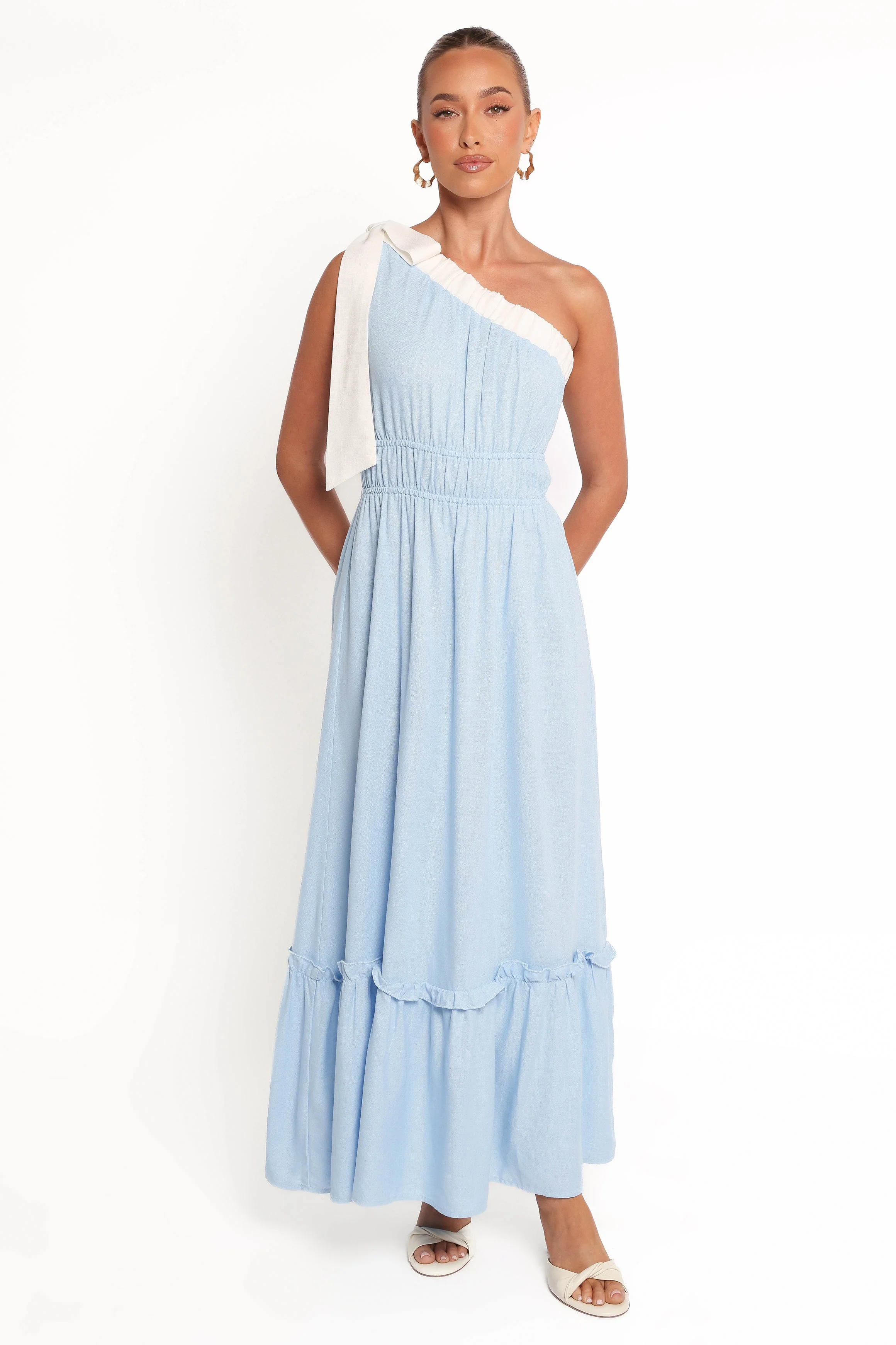 Gilda Maxi Dress - Blue/White