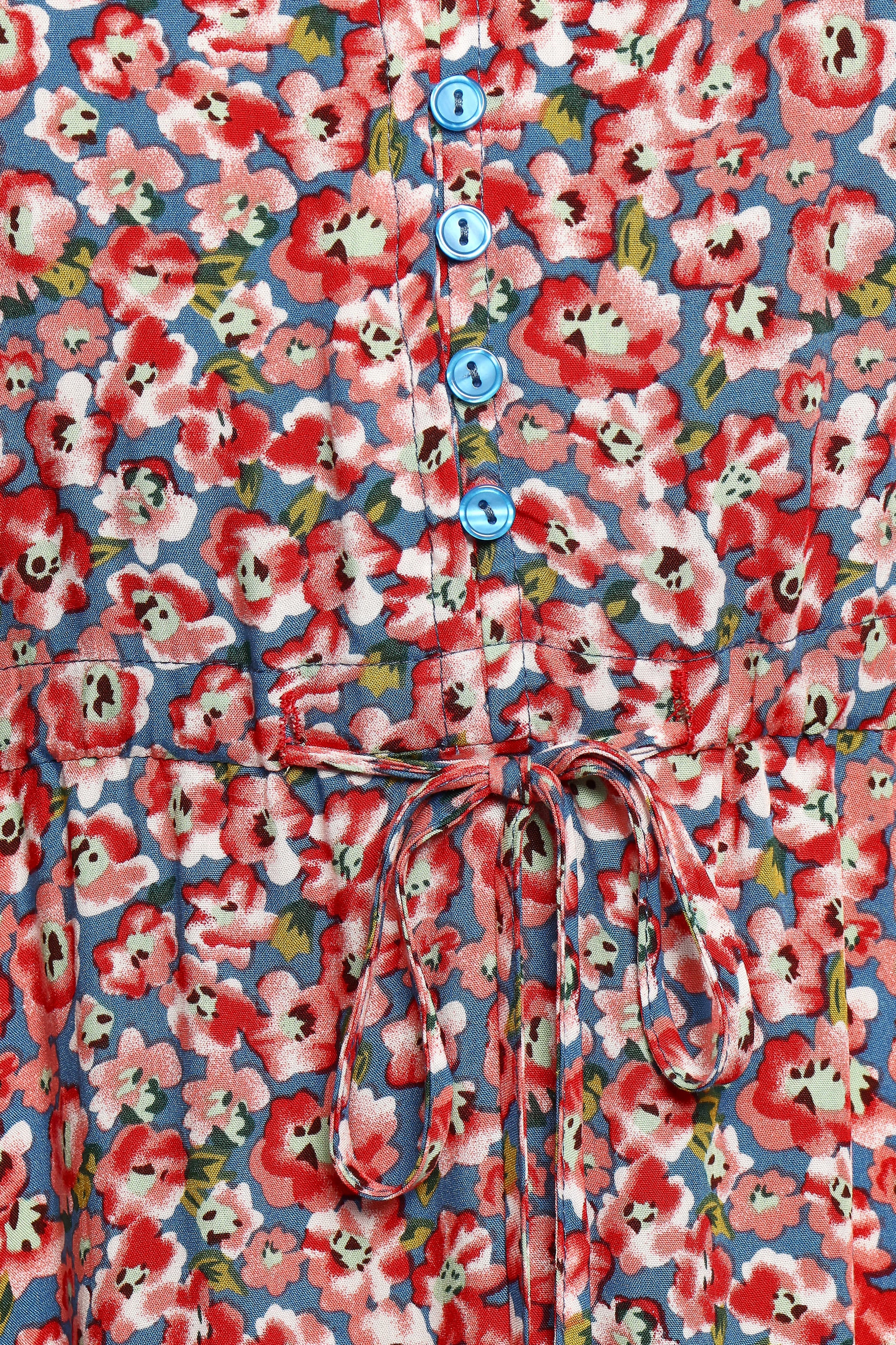 Kelda Dress - Blue Ditsy Floral