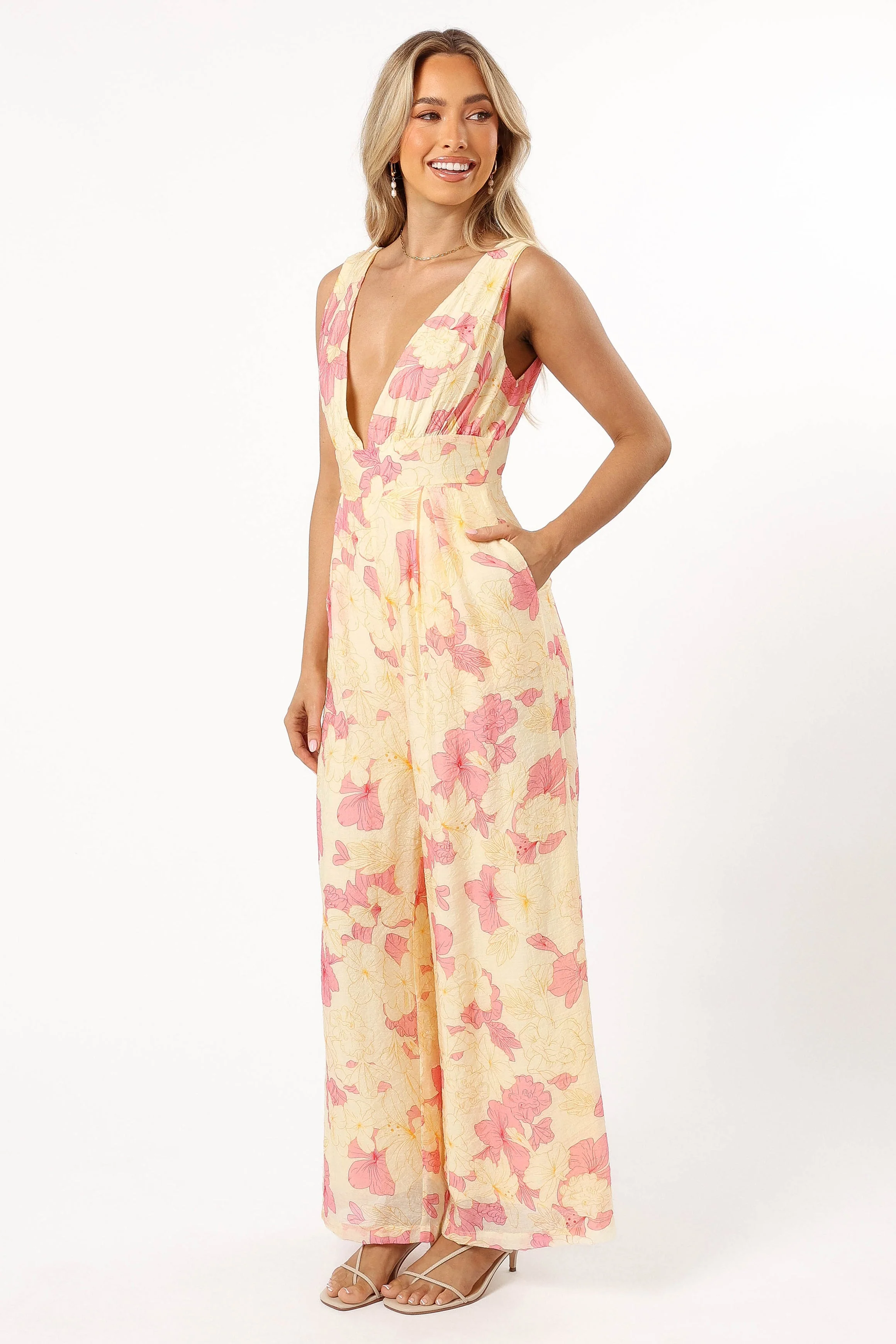 Halle Jumpsuit - Yellow Pink