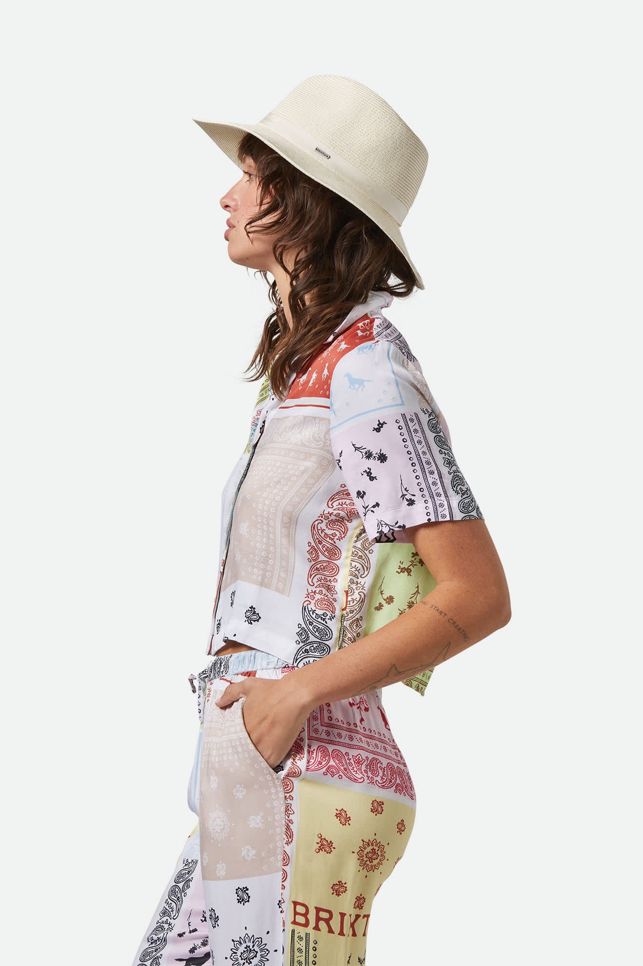 Carolina Straw Packable Travel Hat - Bone/Bone