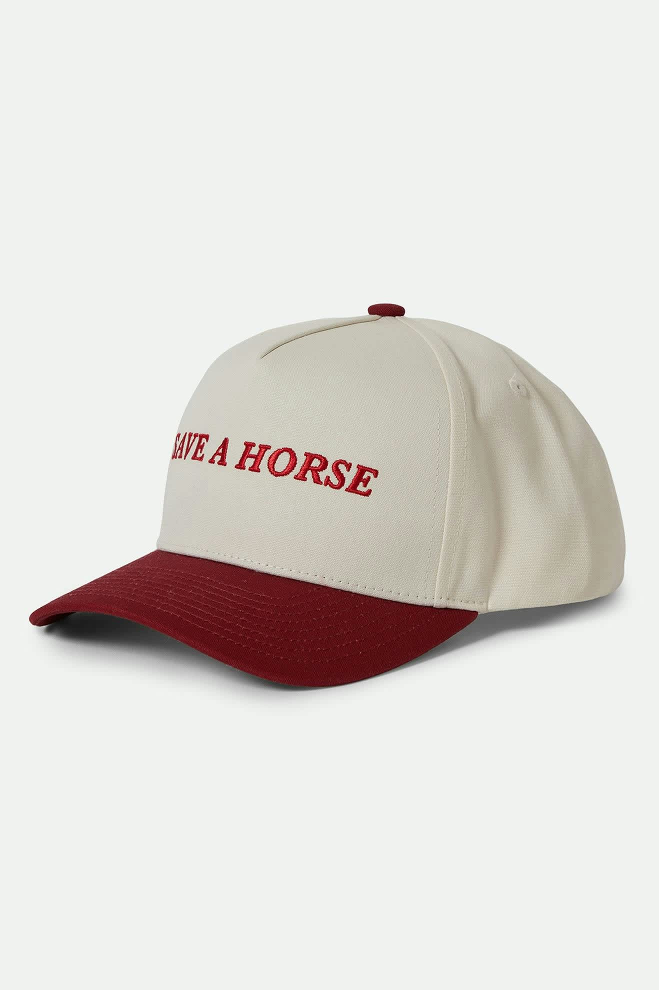 Save A Horse Netplus Snapback - Crimson/Off White