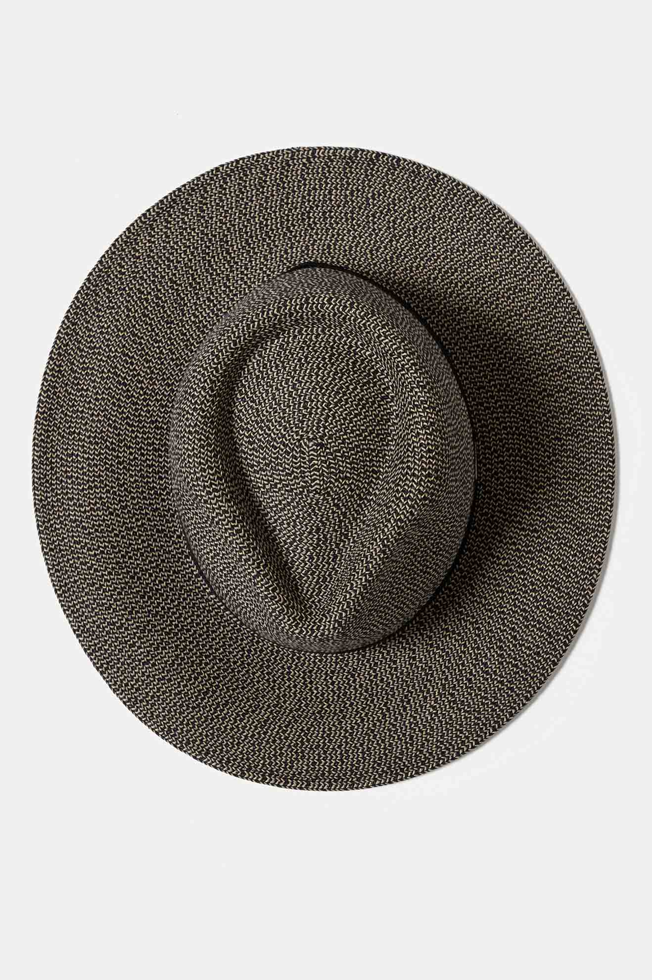 Carolina Straw Packable Travel Hat - Black/Natural