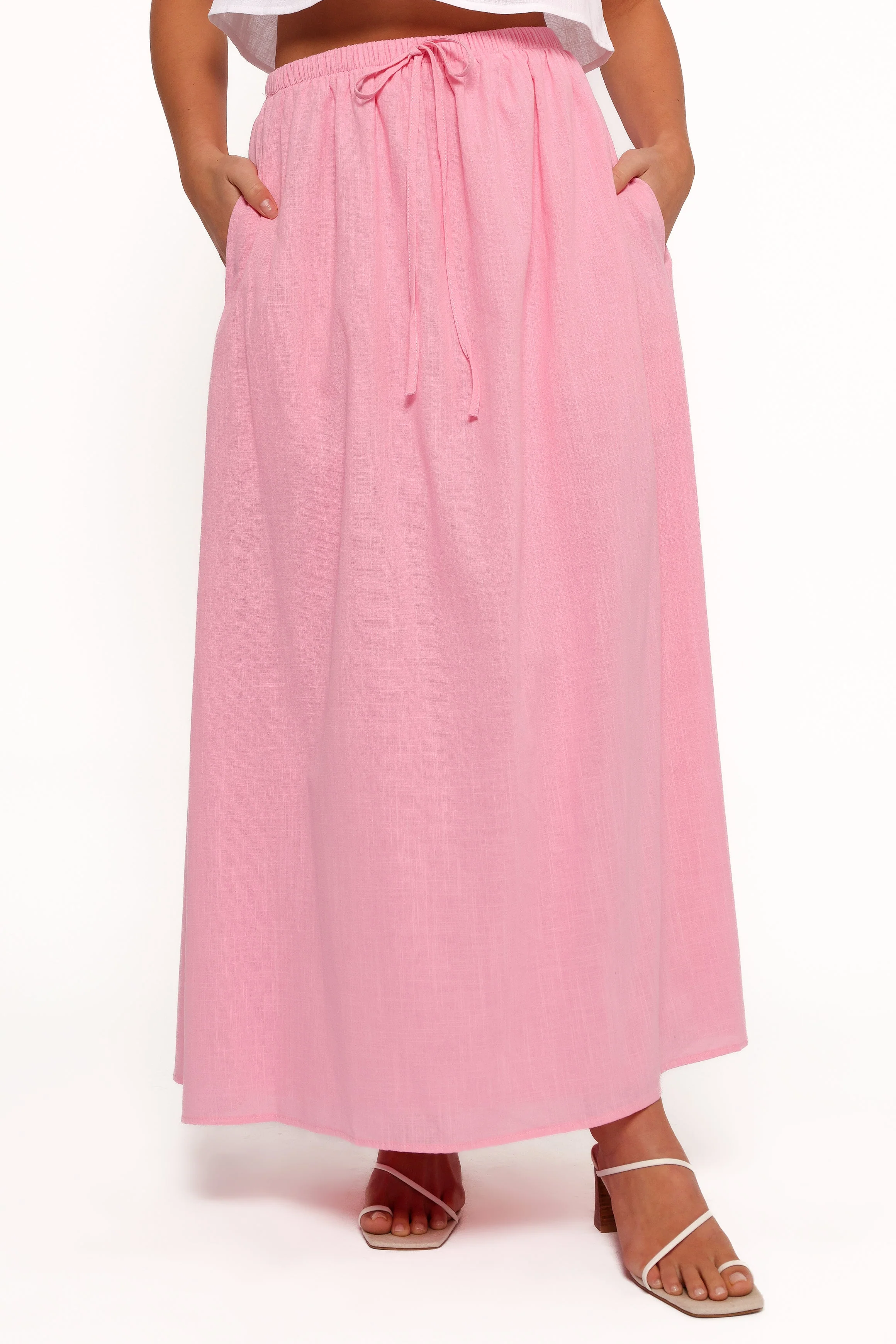 Simone Skirt Set - White Pink