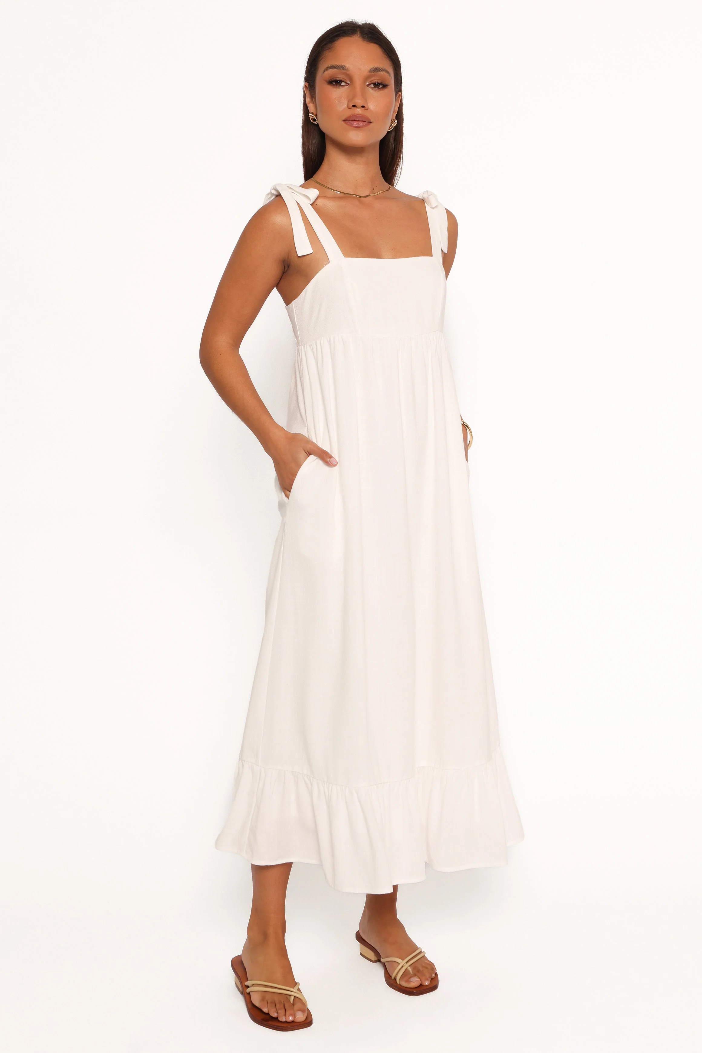 Edison Midi Dress - White