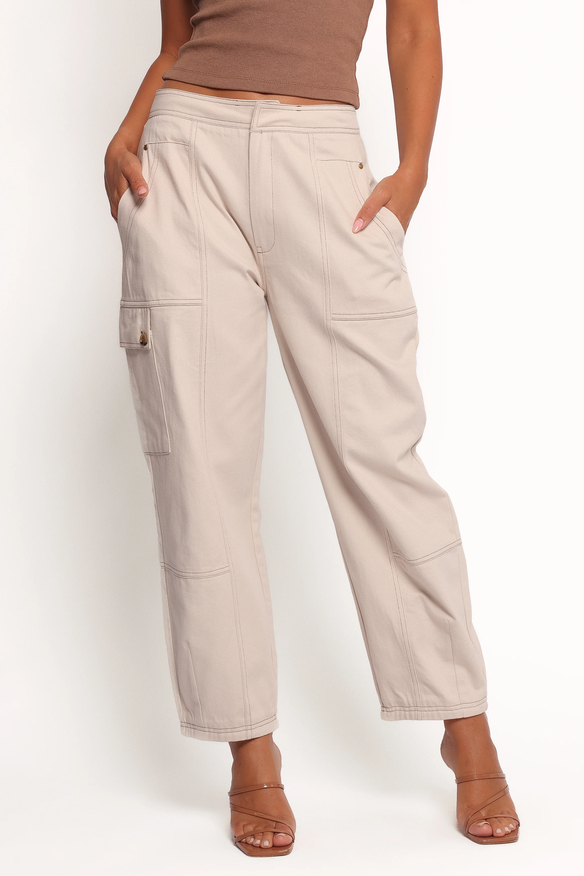 Kiah Cargo Pant - Ecru