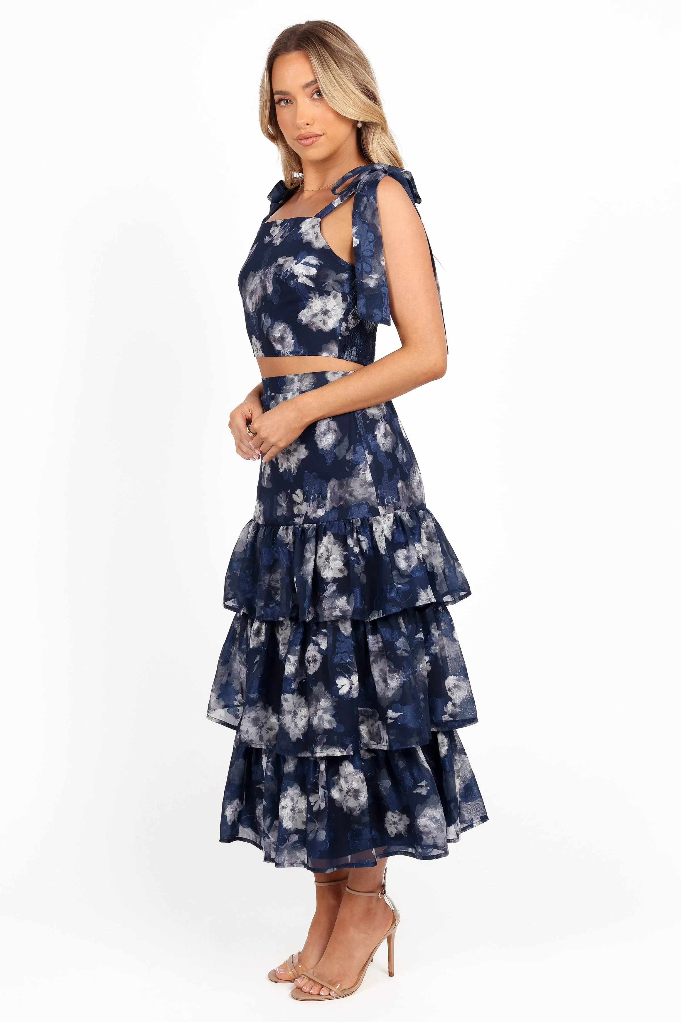 Olivia Two Piece Set - Navy Floral