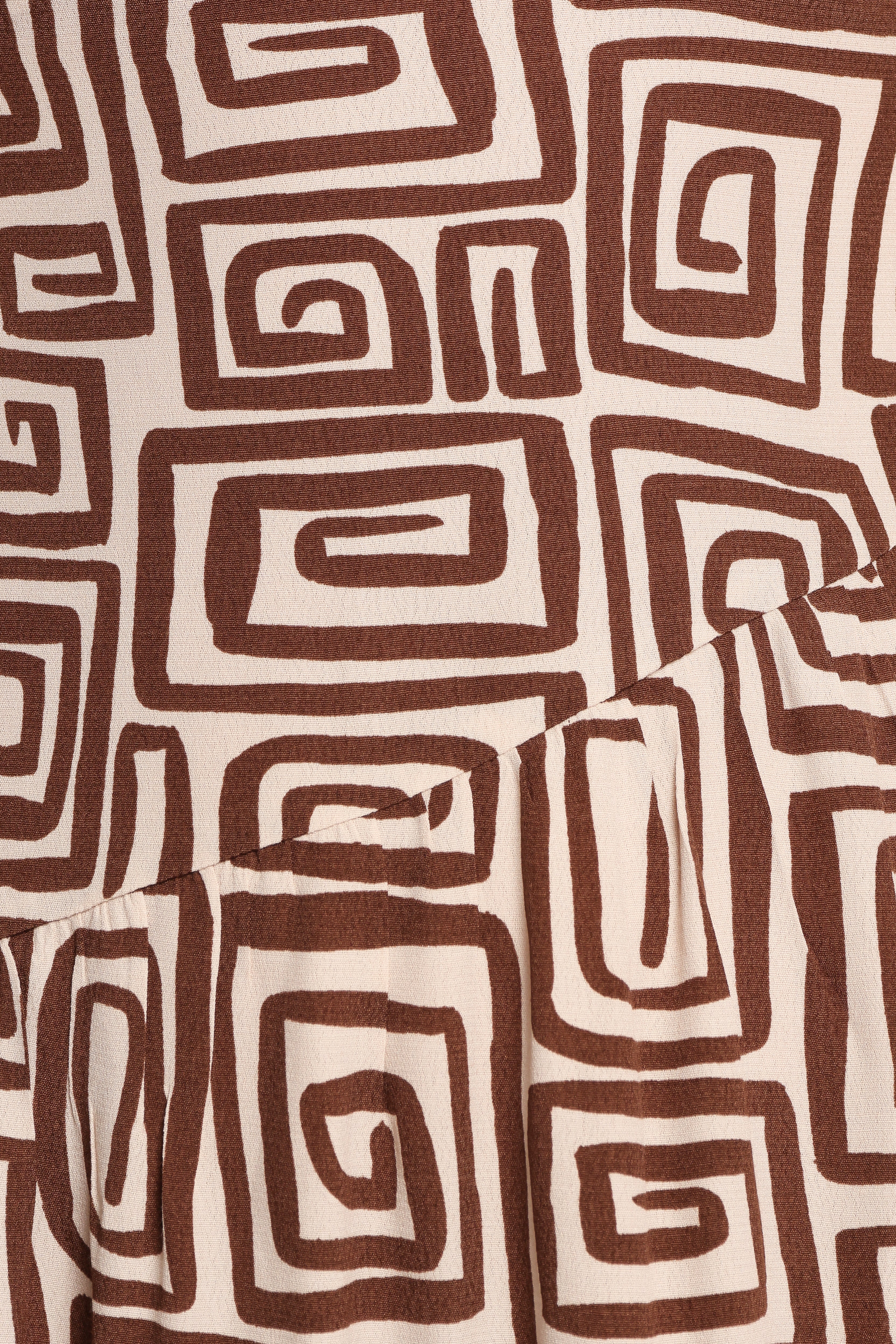 Sheridan Long Sleeve Mini Dress - Chocolate Brown Print