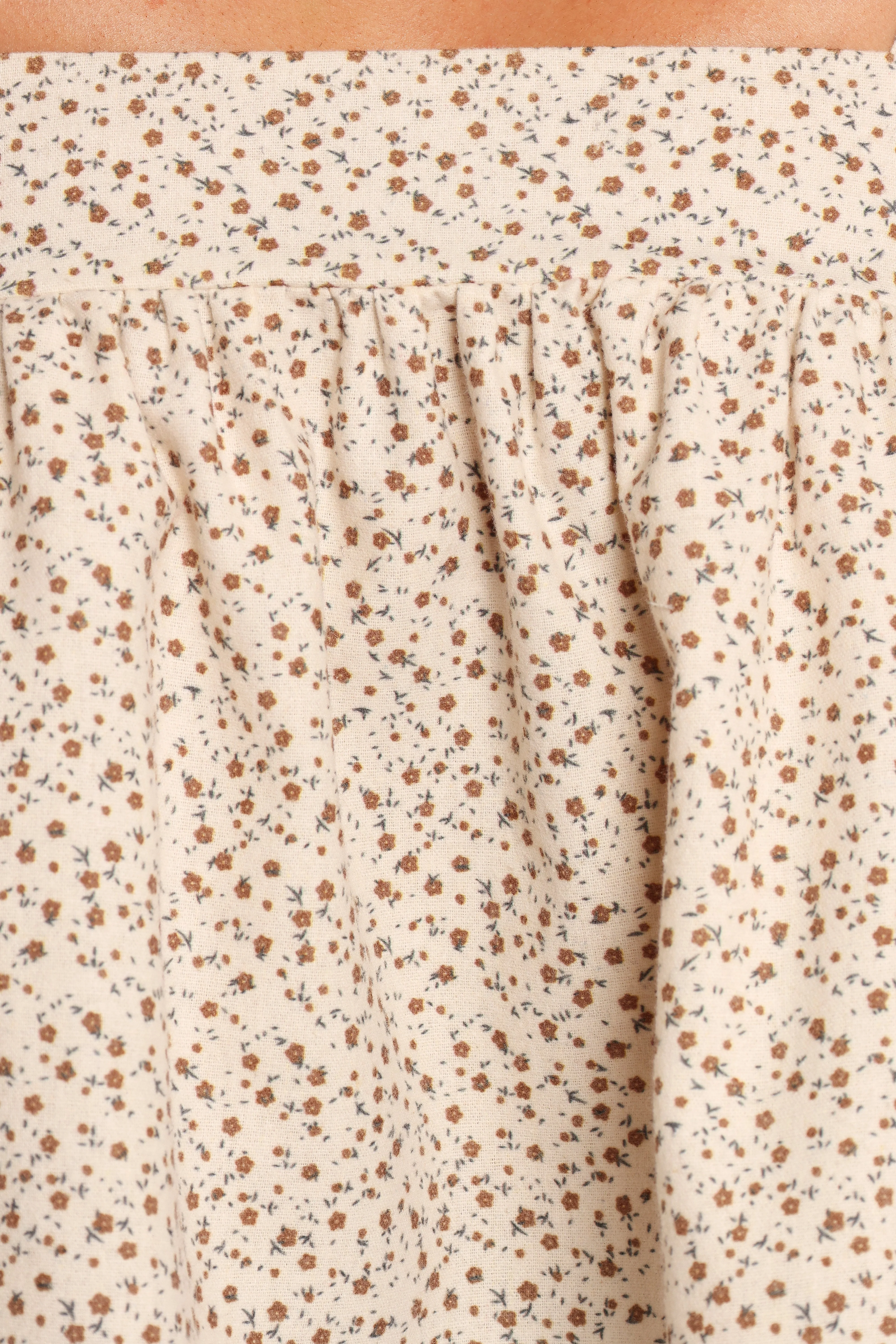Belakey Top - Ivory Brown Floral