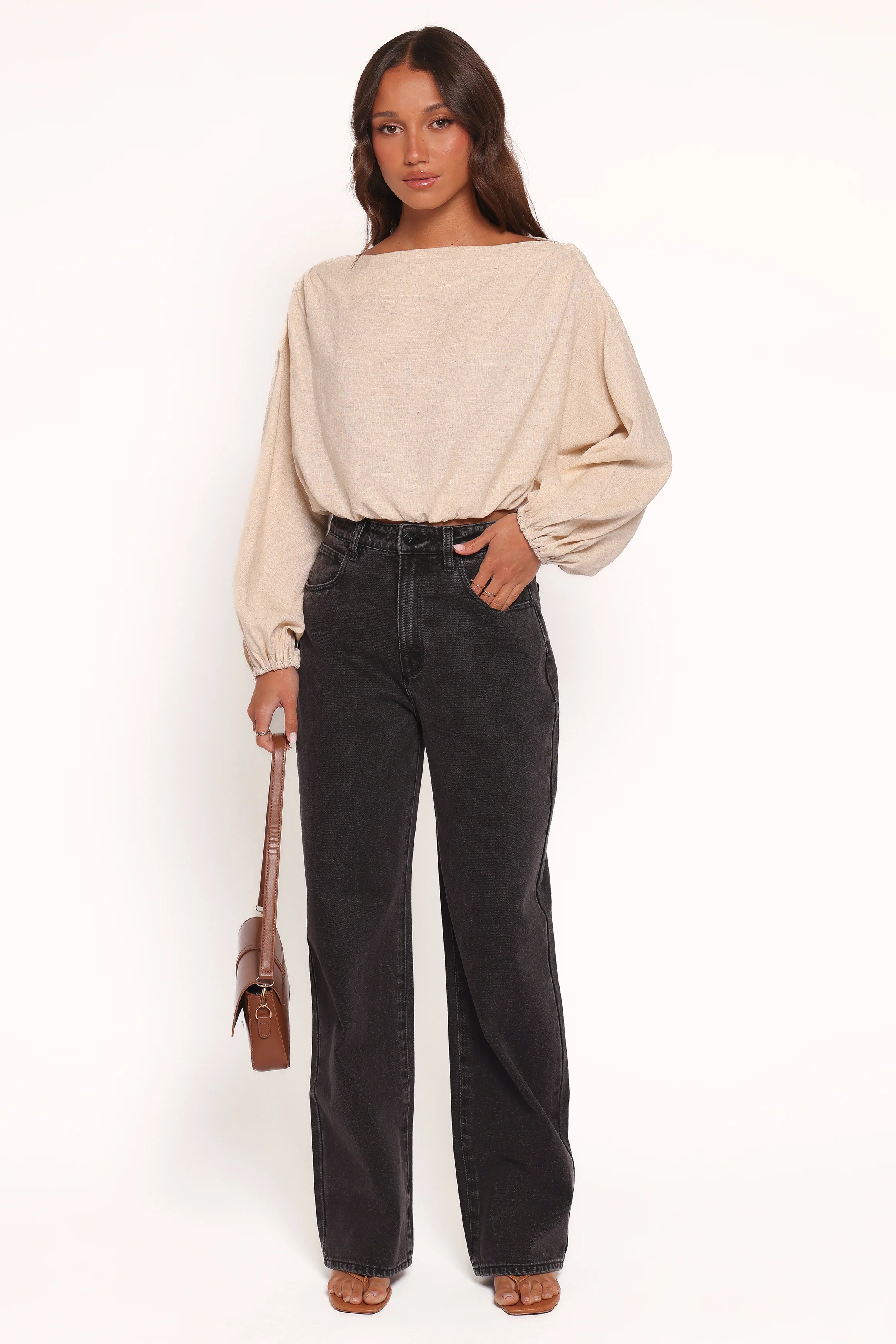Zara Long Sleeve Top - Stone