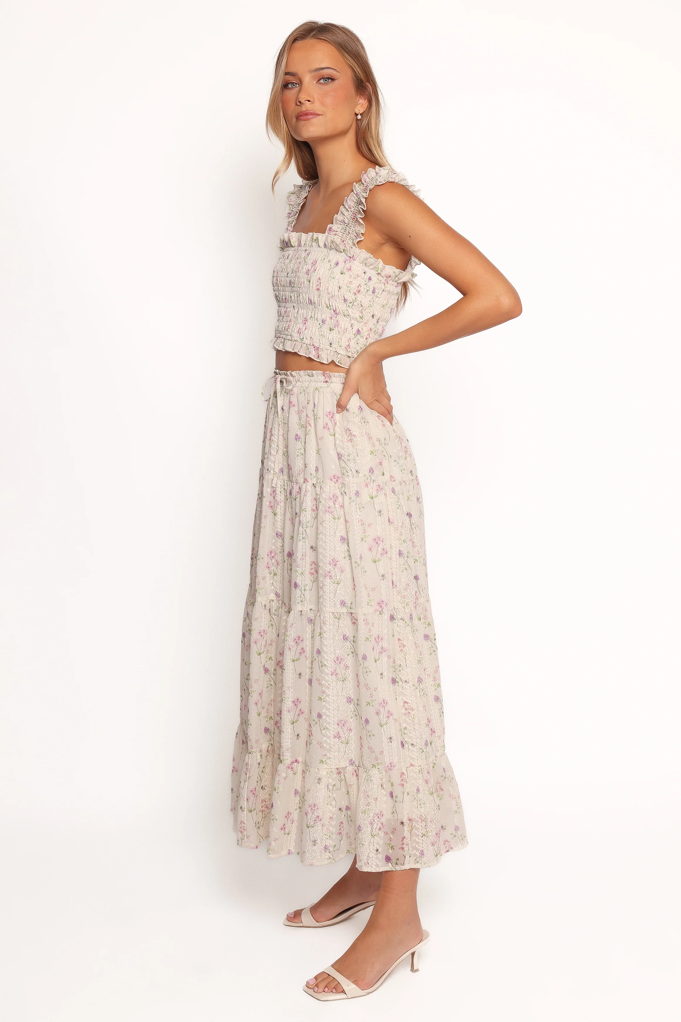 Amberlyn Maxi Skirt - Pink Floral
