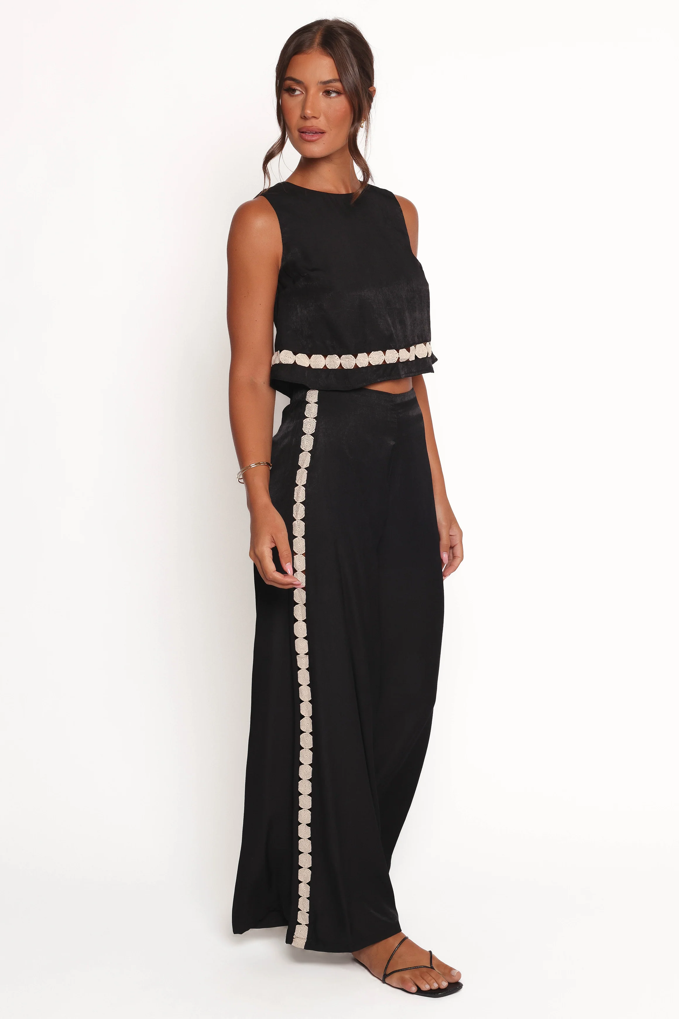 Margarete Pant Set - Black Cream